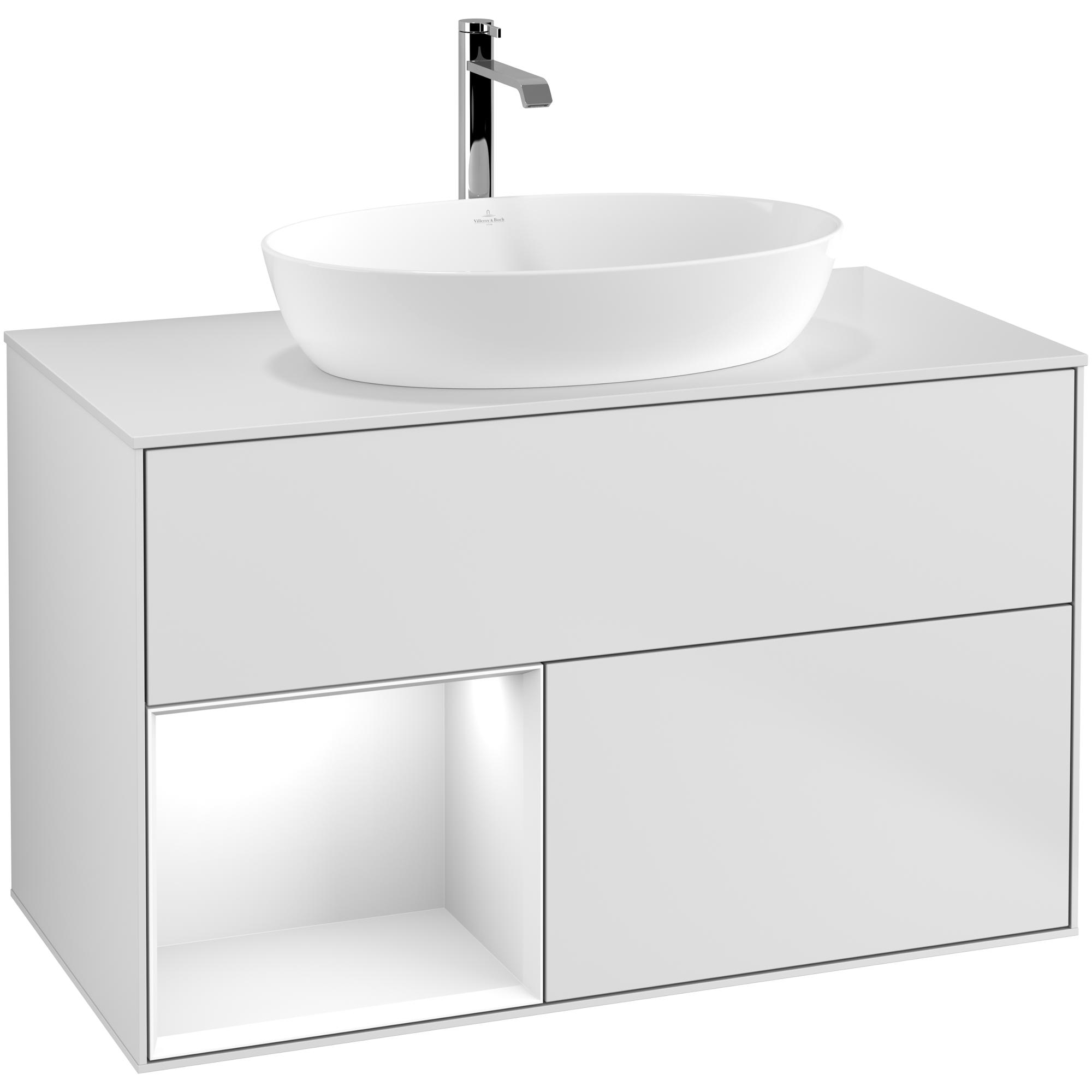 Tvättställsskåp Villeroy & Boch Finion med 2 Lådor Hylla och Bänkskiva för Fristående Tvättställ från Artis & Collaro | badrum - badrumsmobler - tvattstallsskap-och-kommod | KakelKungen