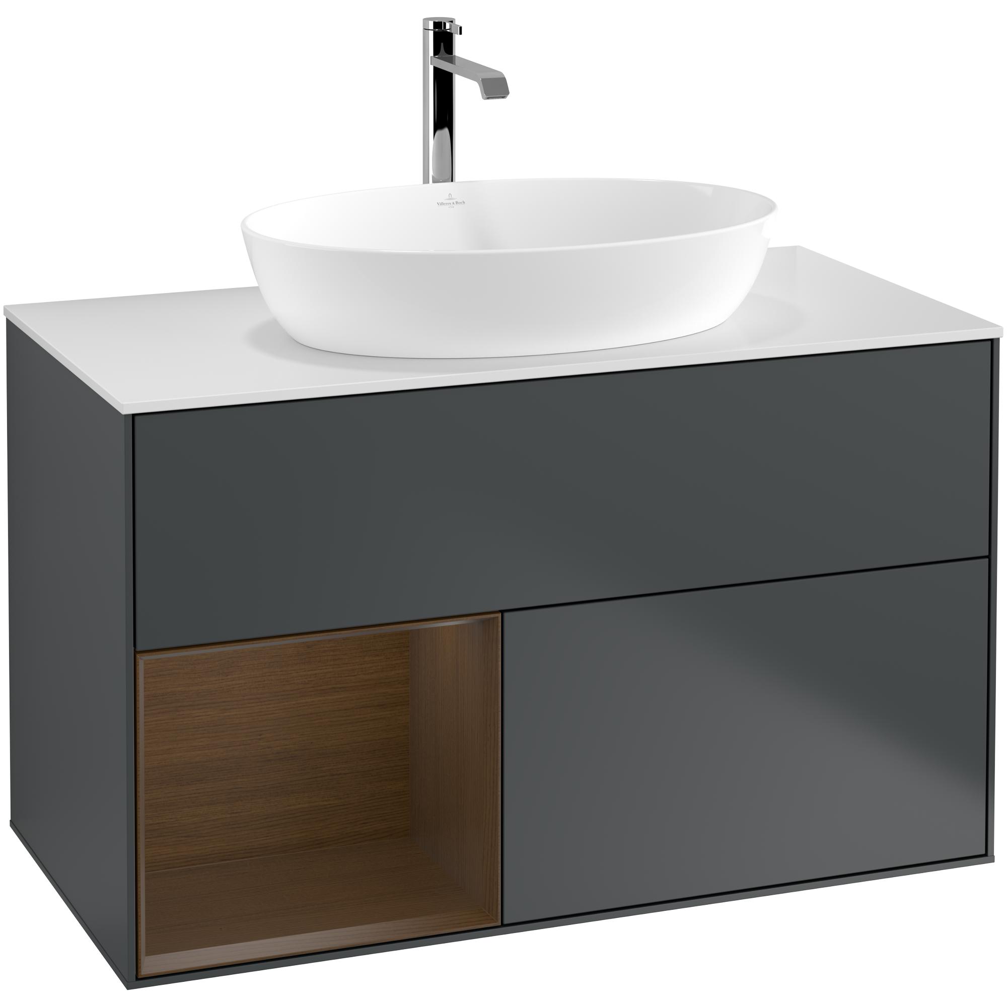 Tvättställsskåp Villeroy & Boch Finion med 2 Lådor Hylla och Bänkskiva för Fristående Tvättställ från Artis & Collaro | badrum - badrumsmobler - tvattstallsskap-och-kommod | KakelKungen