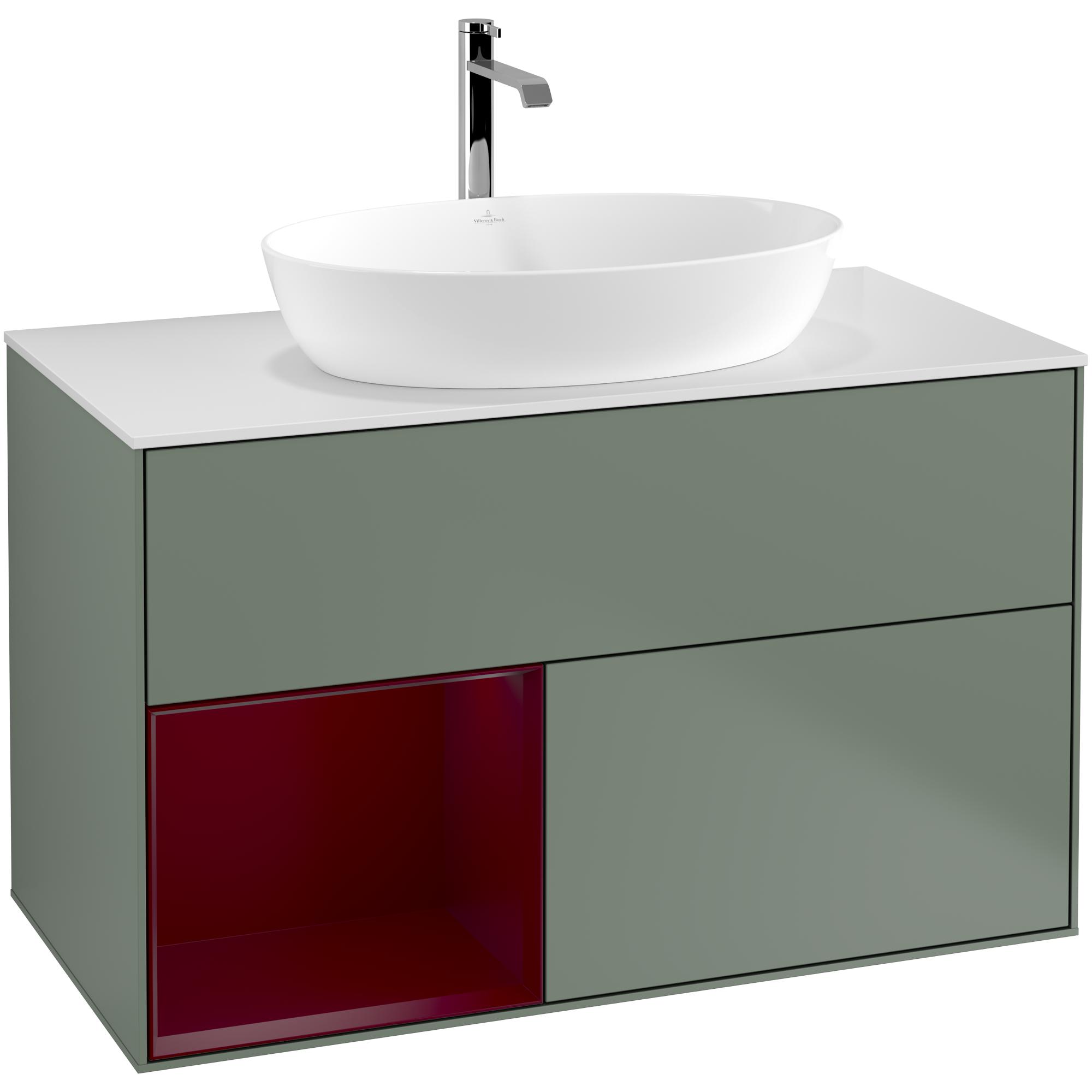 Tvättställsskåp Villeroy & Boch Finion med 2 Lådor Hylla och Bänkskiva för Fristående Tvättställ från Artis & Collaro | badrum - badrumsmobler - tvattstallsskap-och-kommod | KakelKungen