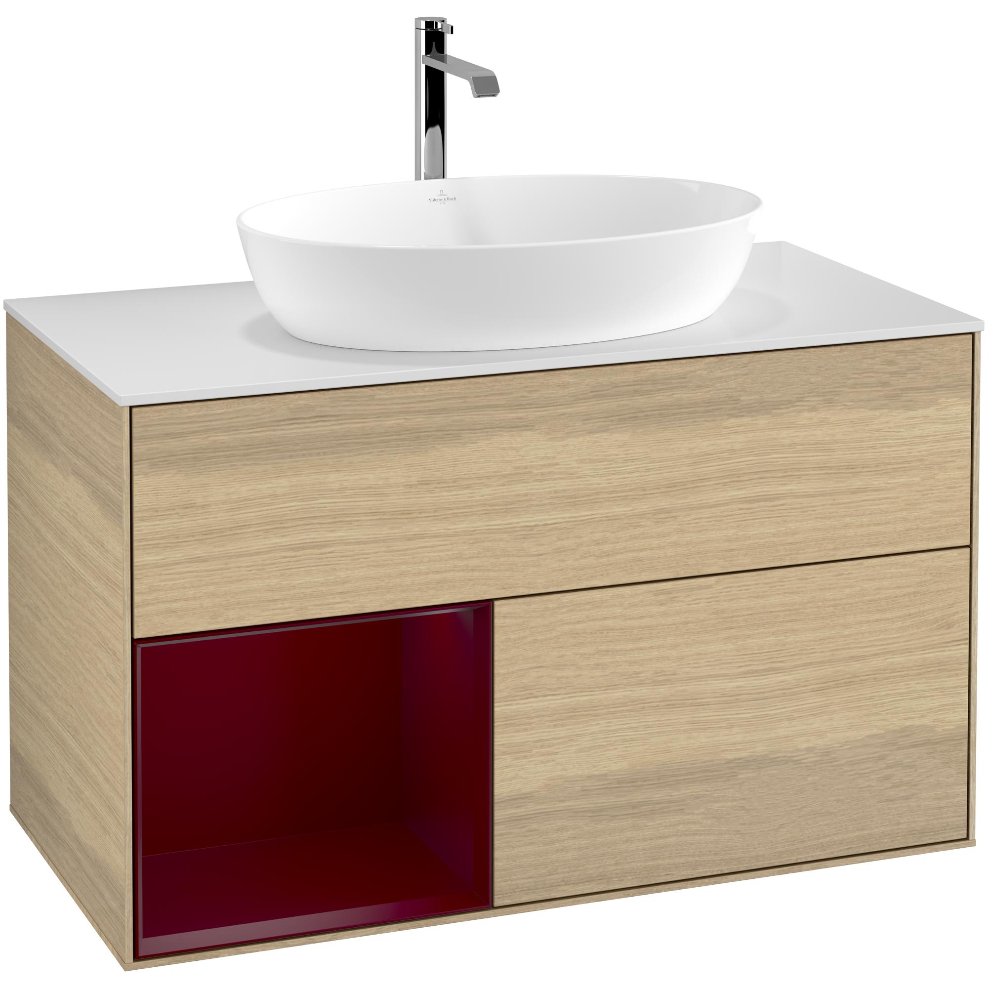 Tvättställsskåp Villeroy & Boch Finion med 2 Lådor Hylla och Bänkskiva för Fristående Tvättställ från Artis & Collaro | badrum - badrumsmobler - tvattstallsskap-och-kommod | KakelKungen