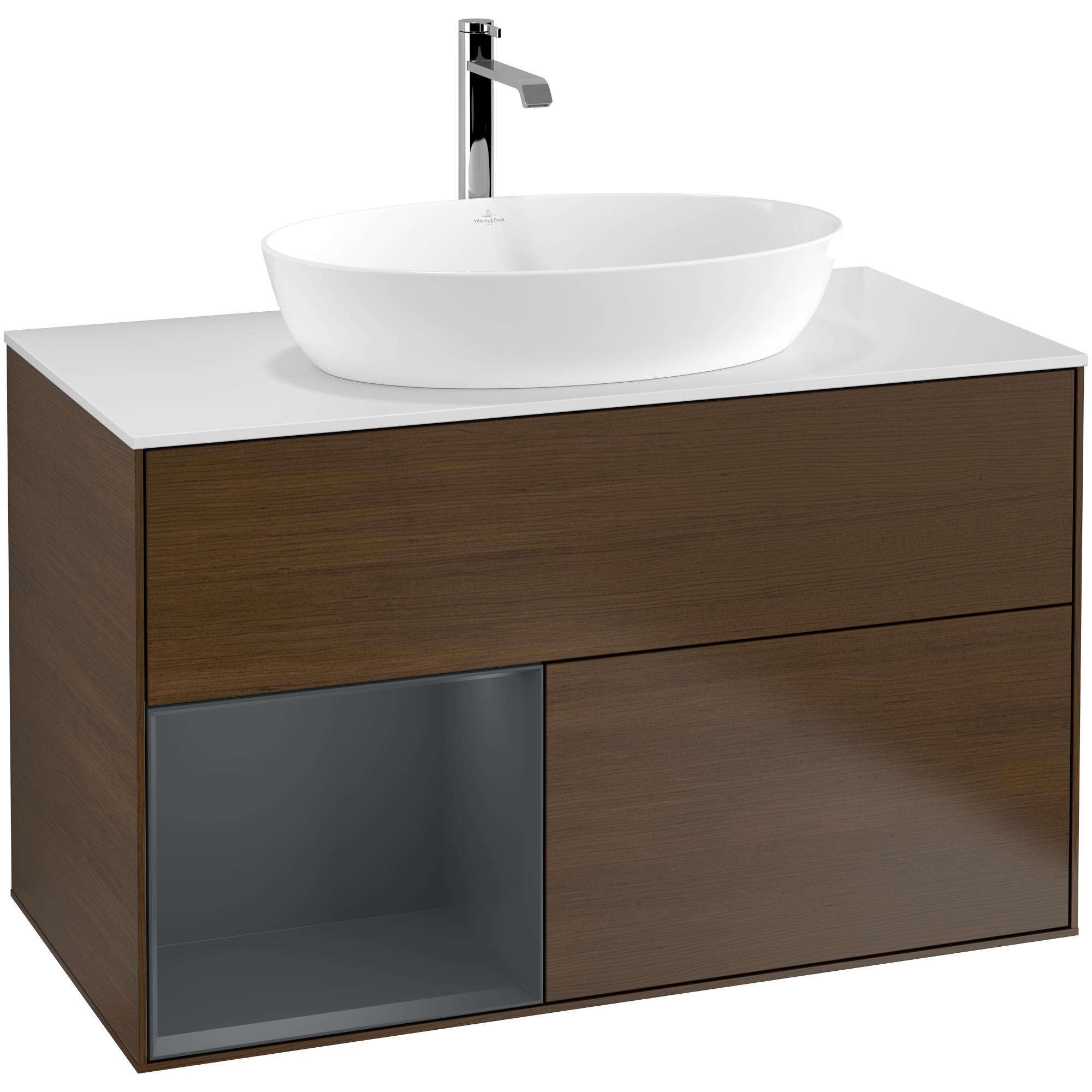 Tvättställsskåp Villeroy & Boch Finion med 2 Lådor Hylla och Bänkskiva för Fristående Tvättställ från Artis & Collaro | badrum - badrumsmobler - tvattstallsskap-och-kommod | KakelKungen