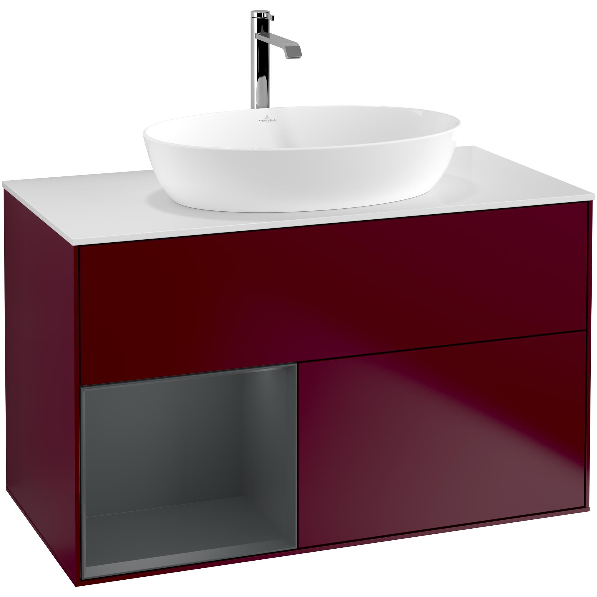 Tvättställsskåp Villeroy & Boch Finion med 2 Lådor Hylla och Bänkskiva för Fristående Tvättställ från Artis & Collaro | badrum - badrumsmobler - tvattstallsskap-och-kommod | KakelKungen