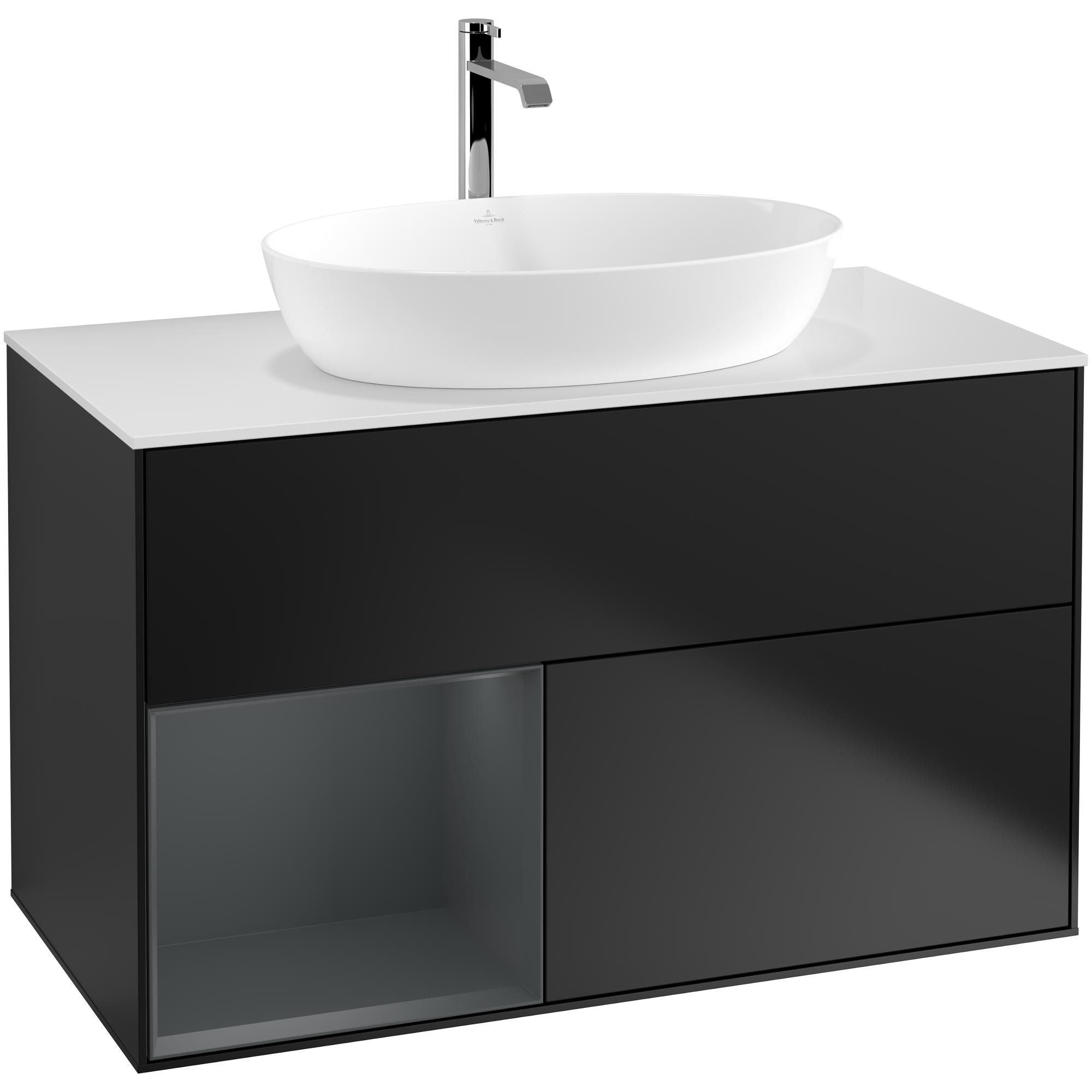 Tvättställsskåp Villeroy & Boch Finion med 2 Lådor Hylla och Bänkskiva för Fristående Tvättställ från Artis & Collaro | badrum - badrumsmobler - tvattstallsskap-och-kommod | KakelKungen