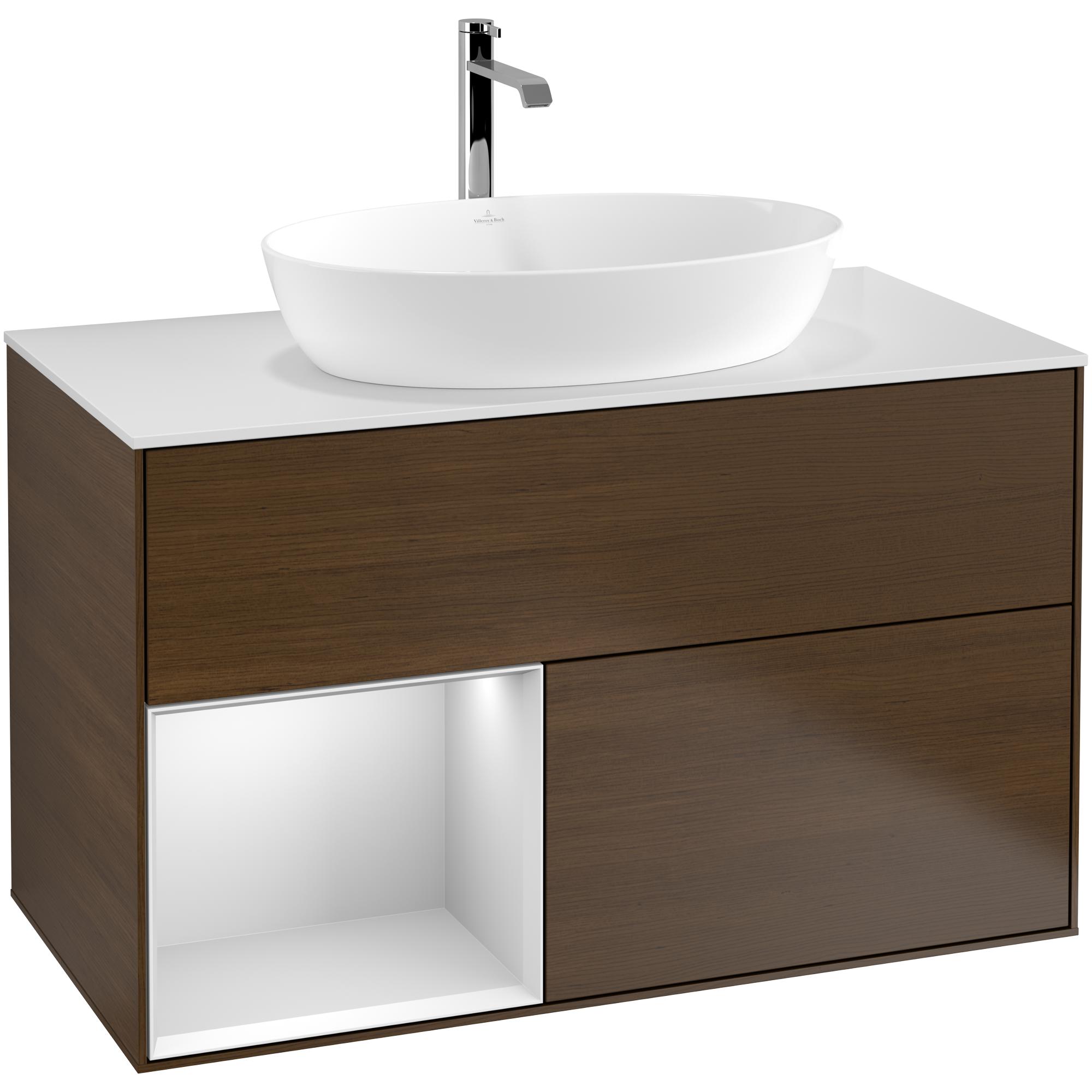 Tvättställsskåp Villeroy & Boch Finion med 2 Lådor Hylla och Bänkskiva för Fristående Tvättställ från Artis & Collaro | badrum - badrumsmobler - tvattstallsskap-och-kommod | KakelKungen