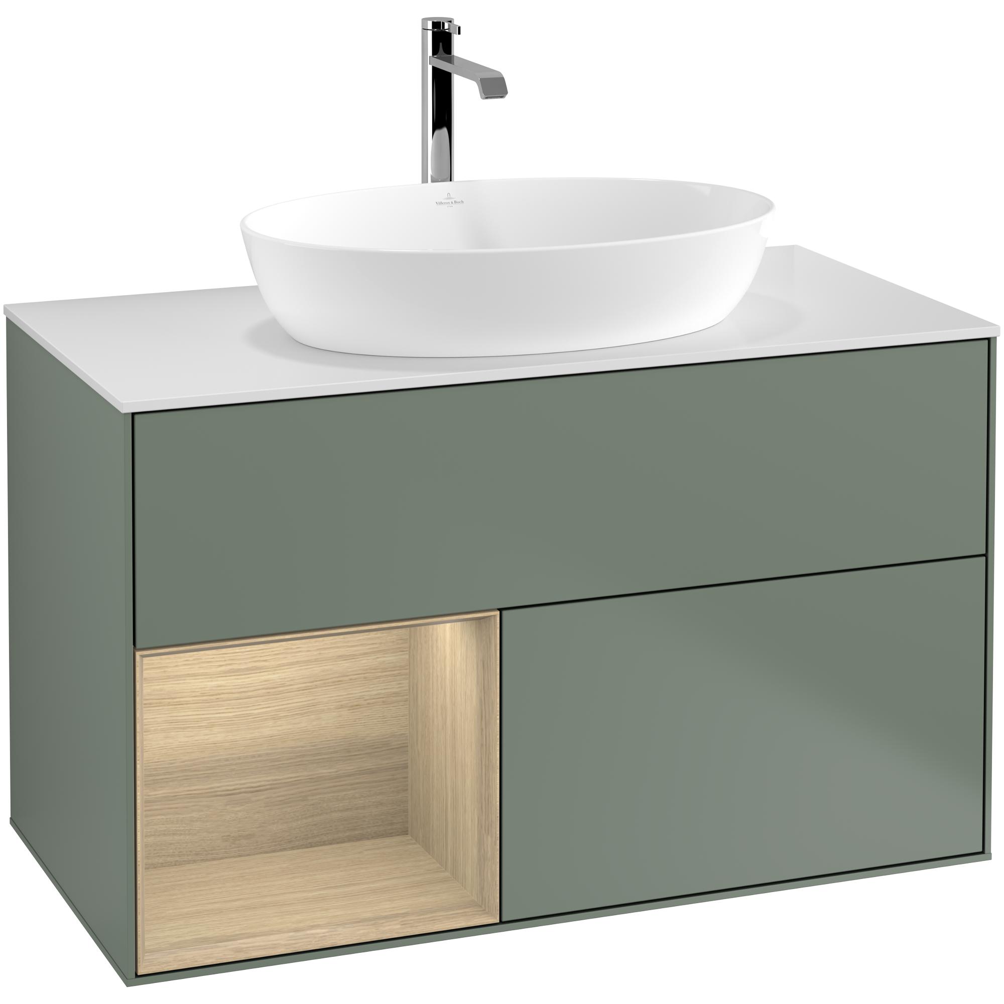 Tvättställsskåp Villeroy & Boch Finion med 2 Lådor Hylla och Bänkskiva för Fristående Tvättställ från Artis & Collaro | badrum - badrumsmobler - tvattstallsskap-och-kommod | KakelKungen