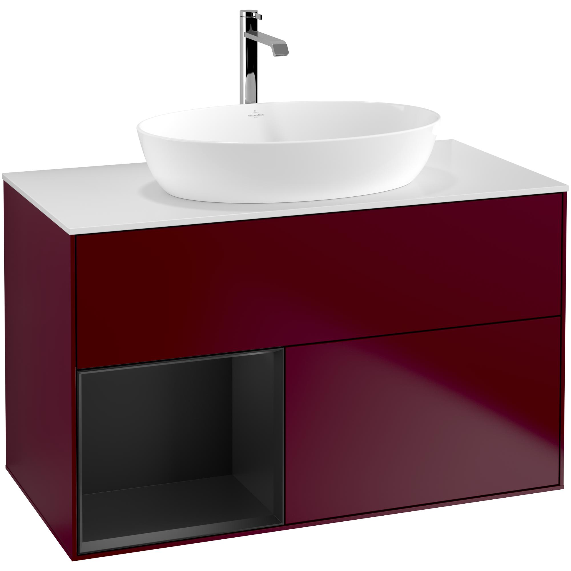 Tvättställsskåp Villeroy & Boch Finion med 2 Lådor Hylla och Bänkskiva för Fristående Tvättställ från Artis & Collaro | badrum - badrumsmobler - tvattstallsskap-och-kommod | KakelKungen