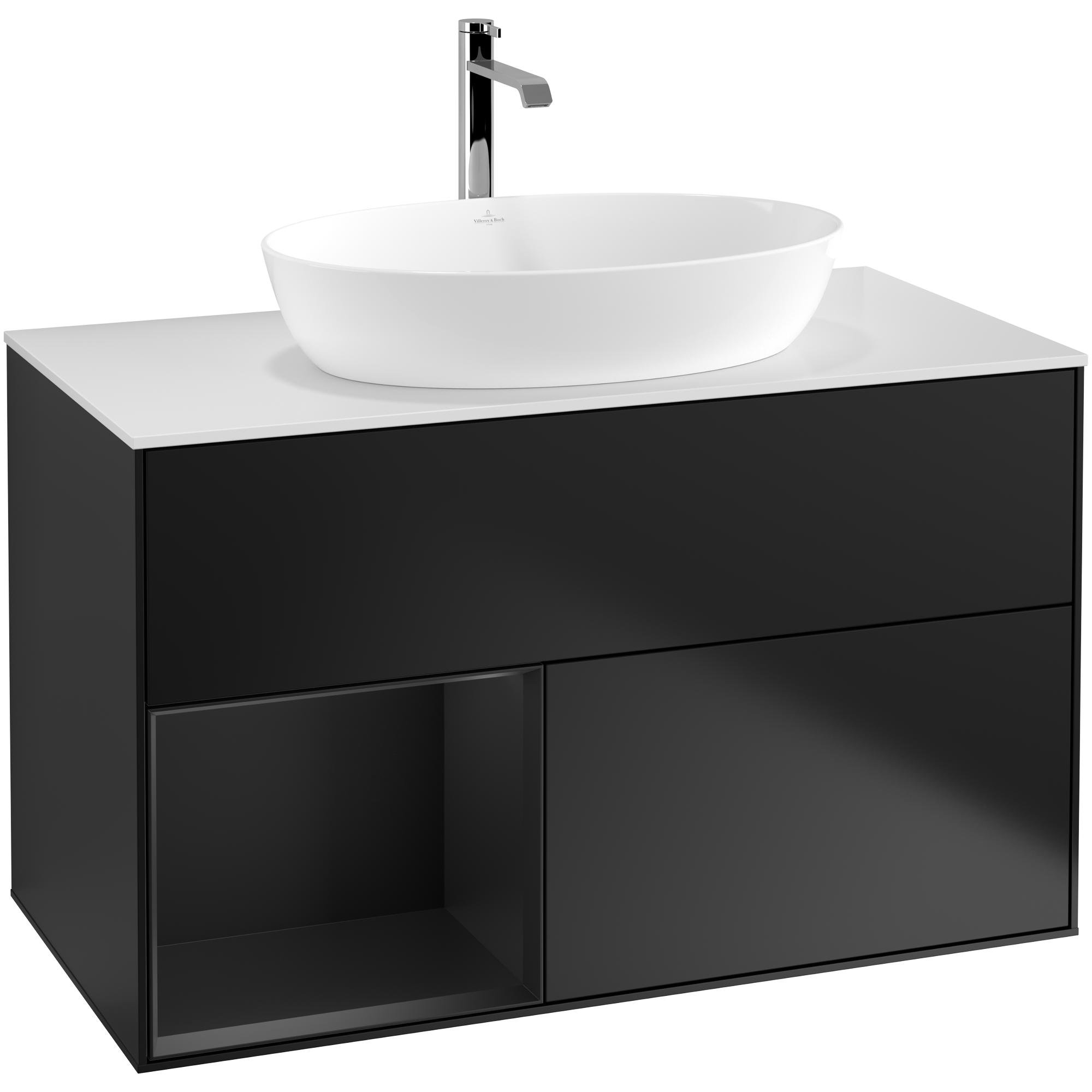 Tvättställsskåp Villeroy & Boch Finion med 2 Lådor Hylla och Bänkskiva för Fristående Tvättställ från Artis & Collaro | badrum - badrumsmobler - tvattstallsskap-och-kommod | KakelKungen