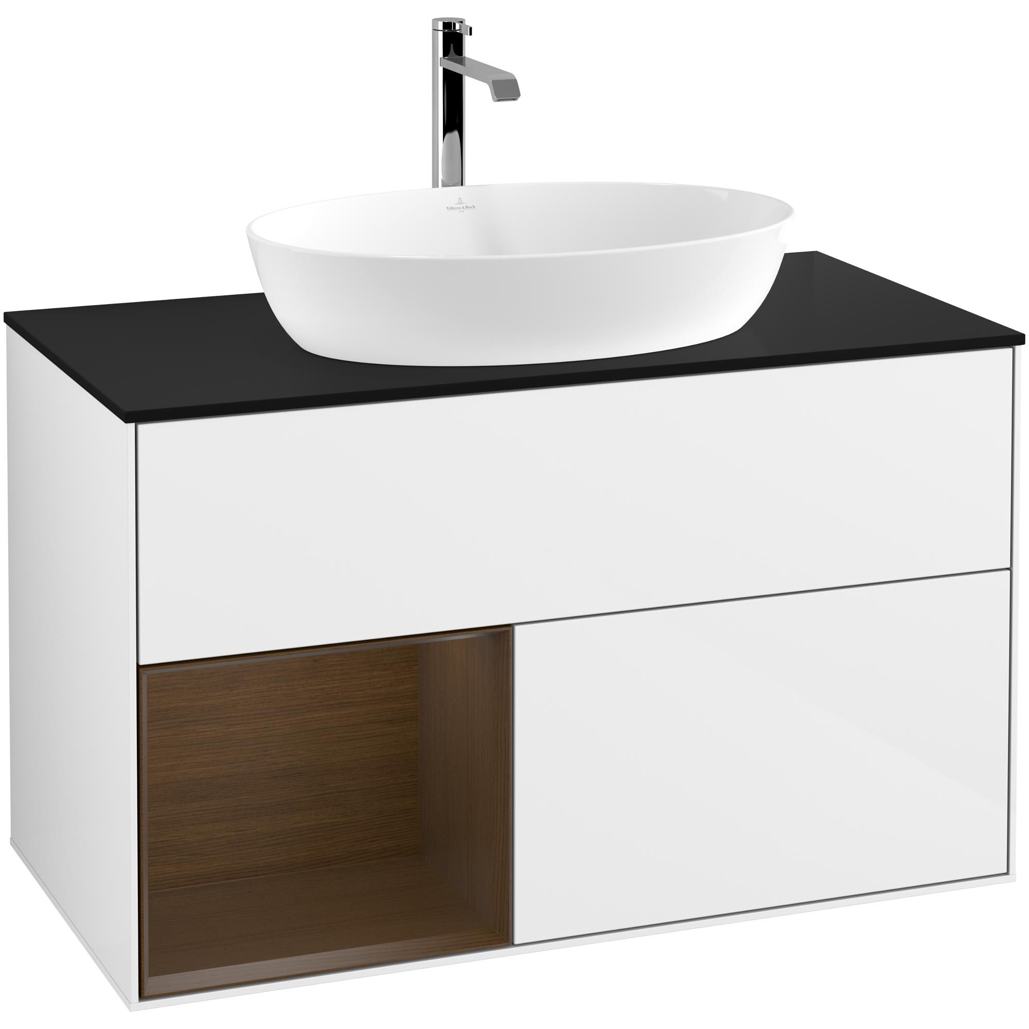 Tvättställsskåp Villeroy & Boch Finion med 2 Lådor Hylla och Bänkskiva för Fristående Tvättställ från Artis & Collaro | badrum - badrumsmobler - tvattstallsskap-och-kommod | KakelKungen