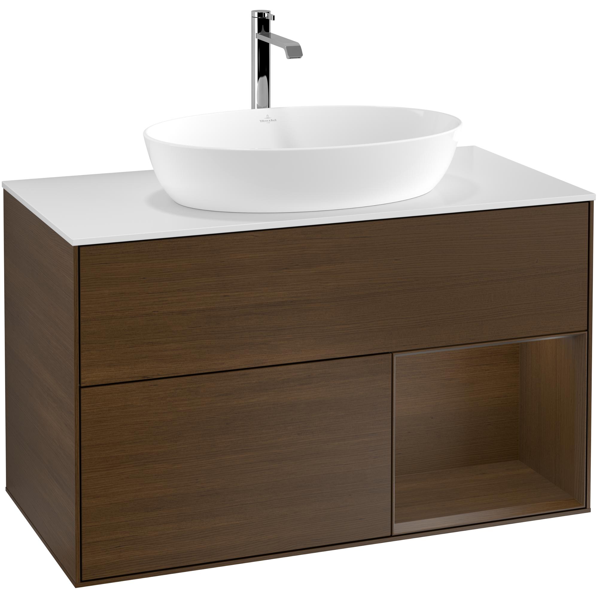 Tvättställsskåp Villeroy & Boch Finion med 2 Lådor Hylla och Bänkskiva för Fristående Tvättställ från Artis & Collaro | badrum - badrumsmobler - tvattstallsskap-och-kommod | KakelKungen