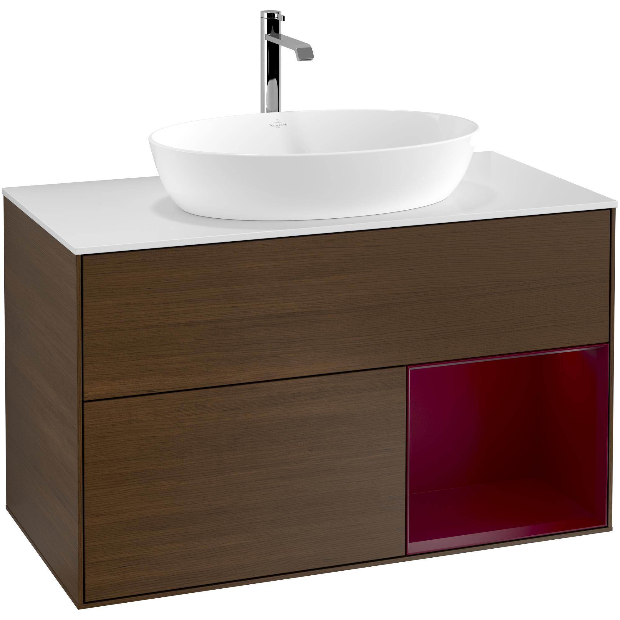 Tvättställsskåp Villeroy & Boch Finion med 2 Lådor Hylla och Bänkskiva för Fristående Tvättställ från Artis & Collaro | badrum - badrumsmobler - tvattstallsskap-och-kommod | KakelKungen