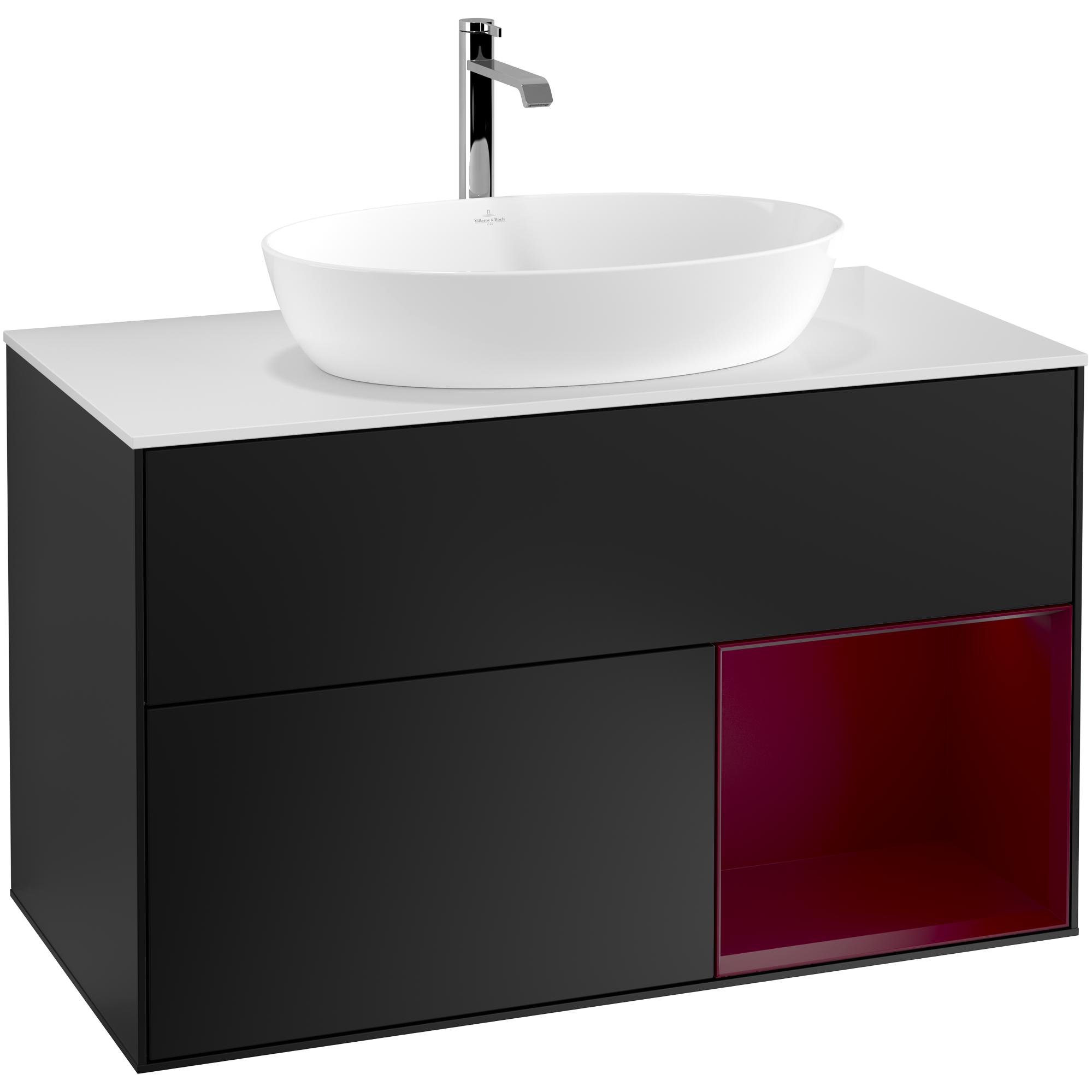 Tvättställsskåp Villeroy & Boch Finion med 2 Lådor Hylla och Bänkskiva för Fristående Tvättställ från Artis & Collaro | badrum - badrumsmobler - tvattstallsskap-och-kommod | KakelKungen