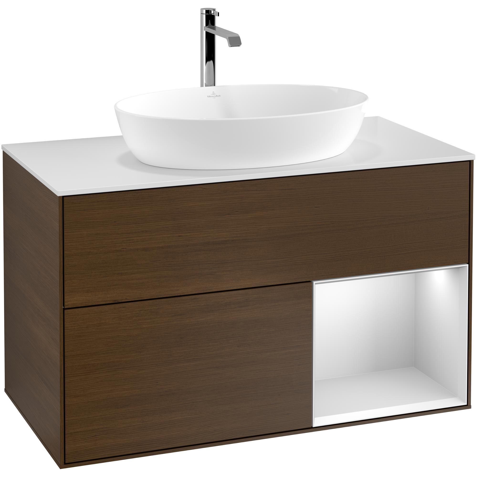 Tvättställsskåp Villeroy & Boch Finion med 2 Lådor Hylla och Bänkskiva för Fristående Tvättställ från Artis & Collaro | badrum - badrumsmobler - tvattstallsskap-och-kommod | KakelKungen