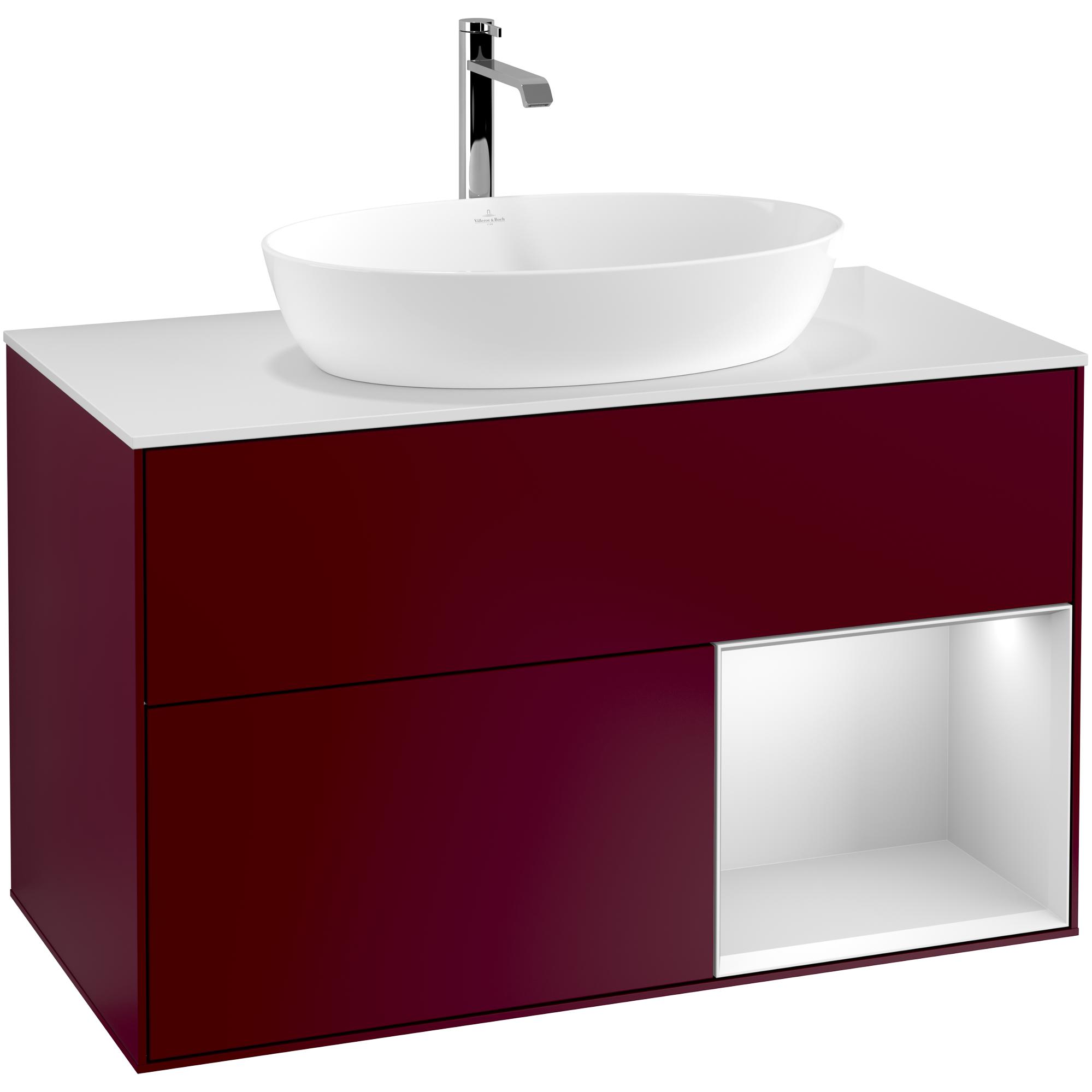 Tvättställsskåp Villeroy & Boch Finion med 2 Lådor Hylla och Bänkskiva för Fristående Tvättställ från Artis & Collaro | badrum - badrumsmobler - tvattstallsskap-och-kommod | KakelKungen