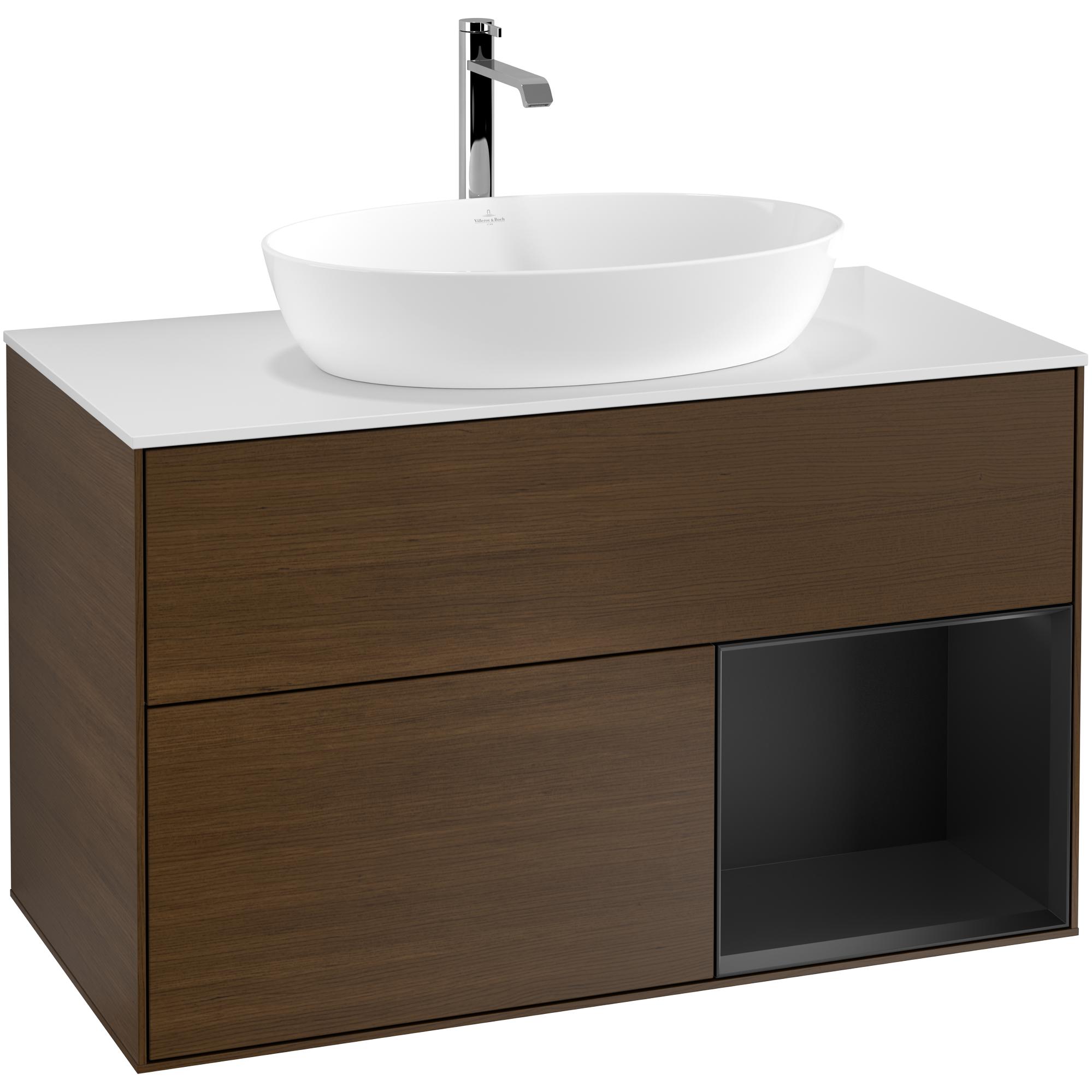 Tvättställsskåp Villeroy & Boch Finion med 2 Lådor Hylla och Bänkskiva för Fristående Tvättställ från Artis & Collaro | badrum - badrumsmobler - tvattstallsskap-och-kommod | KakelKungen