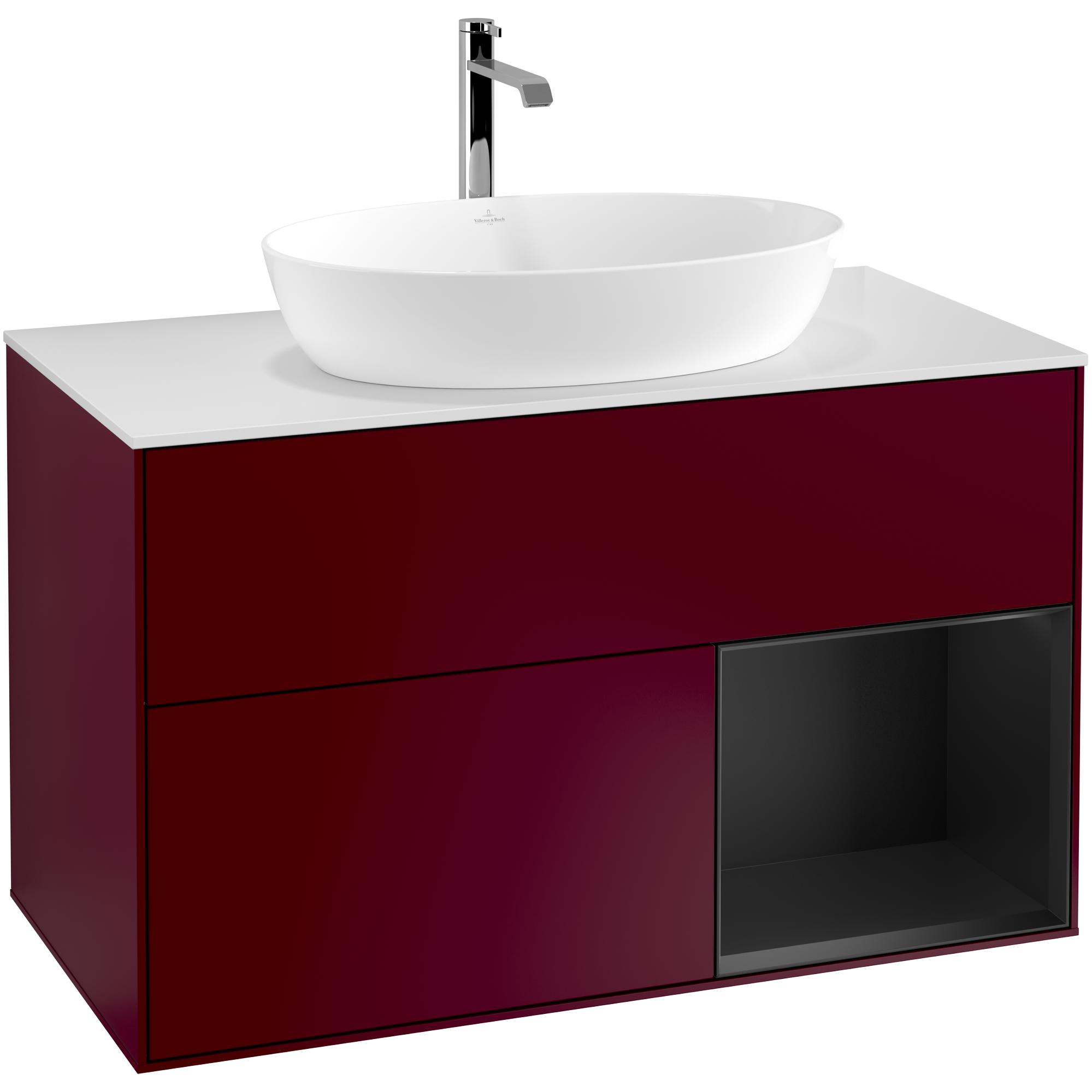 Tvättställsskåp Villeroy & Boch Finion med 2 Lådor Hylla och Bänkskiva för Fristående Tvättställ från Artis & Collaro | badrum - badrumsmobler - tvattstallsskap-och-kommod | KakelKungen