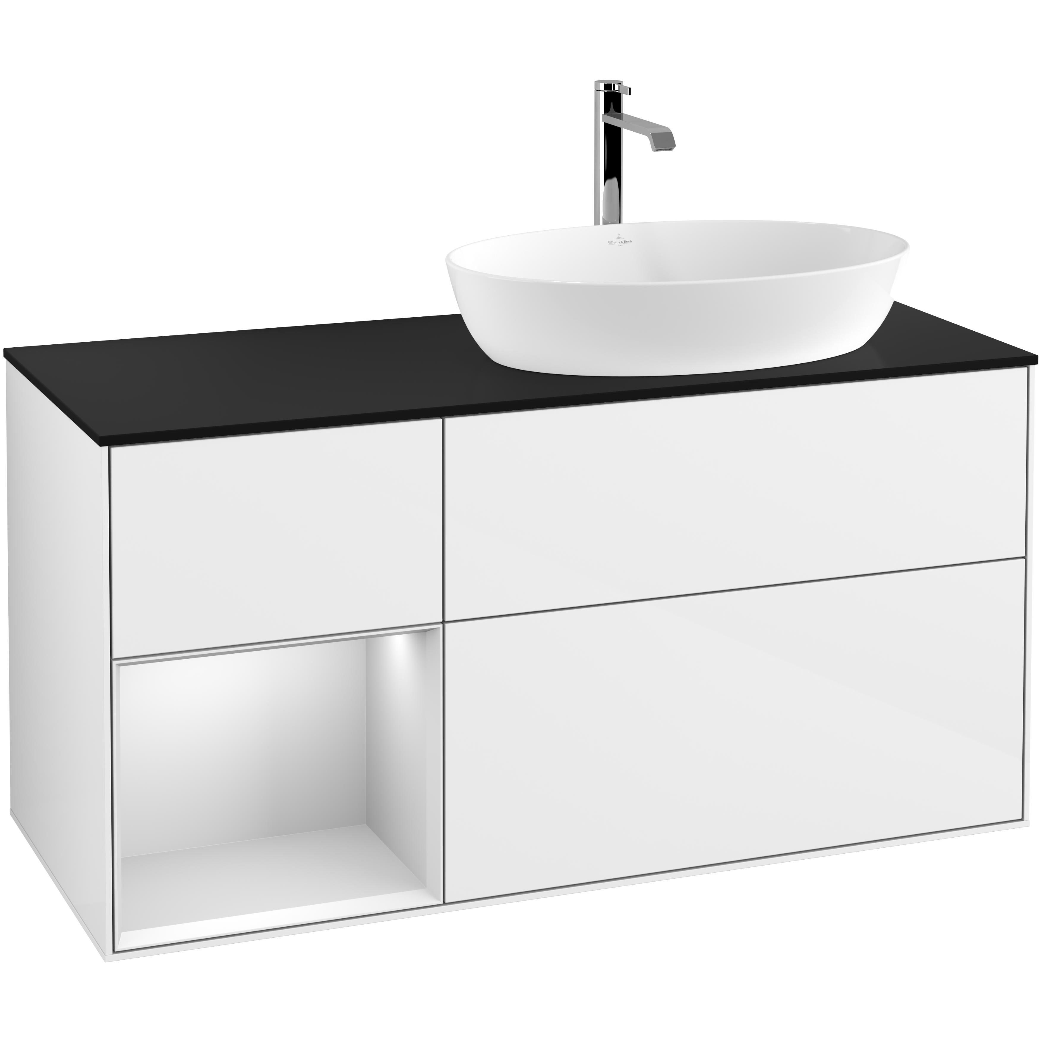Tv&auml;ttst&auml;llssk&aring;p Villeroy & Boch Finion med 3 L&aring;dor Hylla och B&auml;nkskiva f&ouml;r Ocentrerat Tv&auml;ttst&auml;ll fr&aring;n Artis & Collaro
