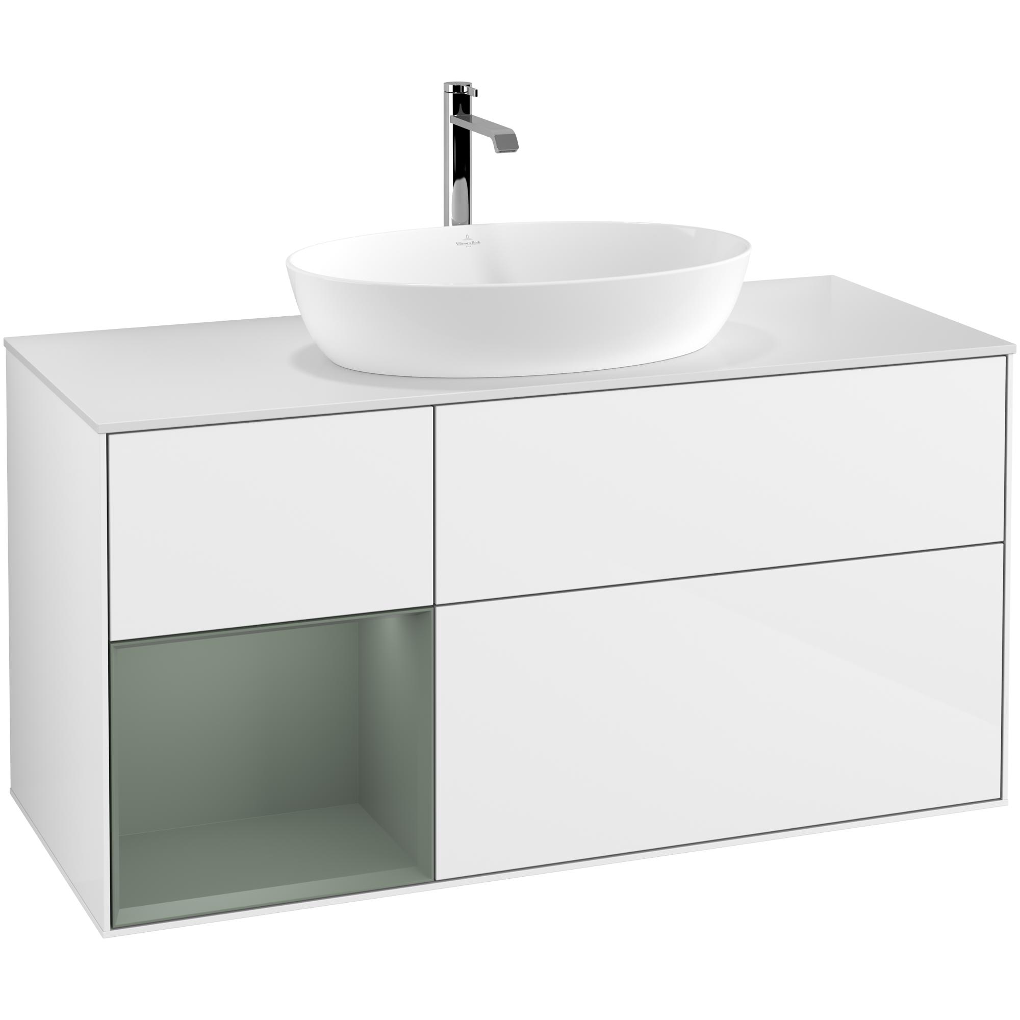 Tvättställsskåp Villeroy & Boch Finion med 3 Lådor Hylla och Bänkskiva för Fristående Tvättställ från Artis & Collaro | badrum - badrumsmobler - tvattstallsskap-och-kommod | KakelKungen