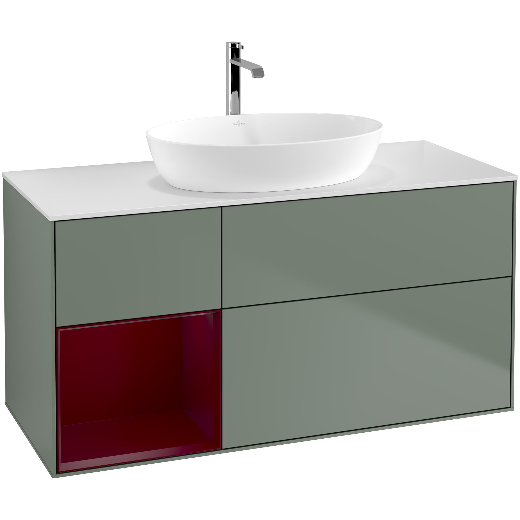 Tvättställsskåp Villeroy & Boch Finion med 3 Lådor Hylla och Bänkskiva för Fristående Tvättställ från Artis & Collaro | badrum - badrumsmobler - tvattstallsskap-och-kommod | KakelKungen