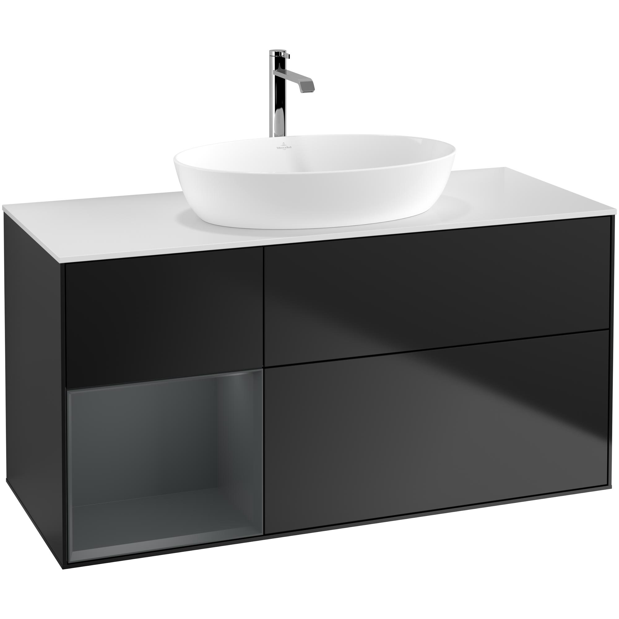 Tvättställsskåp Villeroy & Boch Finion med 3 Lådor Hylla och Bänkskiva för Fristående Tvättställ från Artis & Collaro | badrum - badrumsmobler - tvattstallsskap-och-kommod | KakelKungen