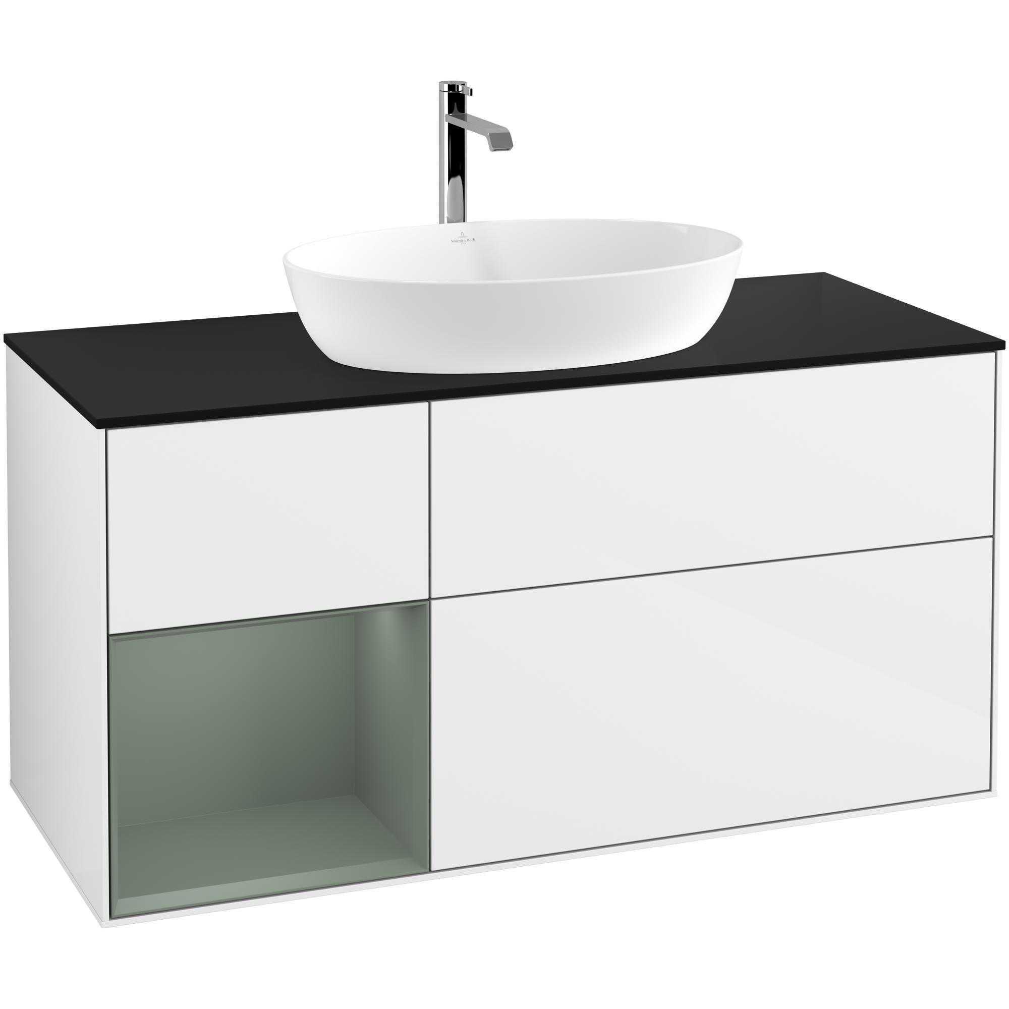 Tvättställsskåp Villeroy & Boch Finion med 3 Lådor Hylla och Bänkskiva för Fristående Tvättställ från Artis & Collaro | badrum - badrumsmobler - tvattstallsskap-och-kommod | KakelKungen