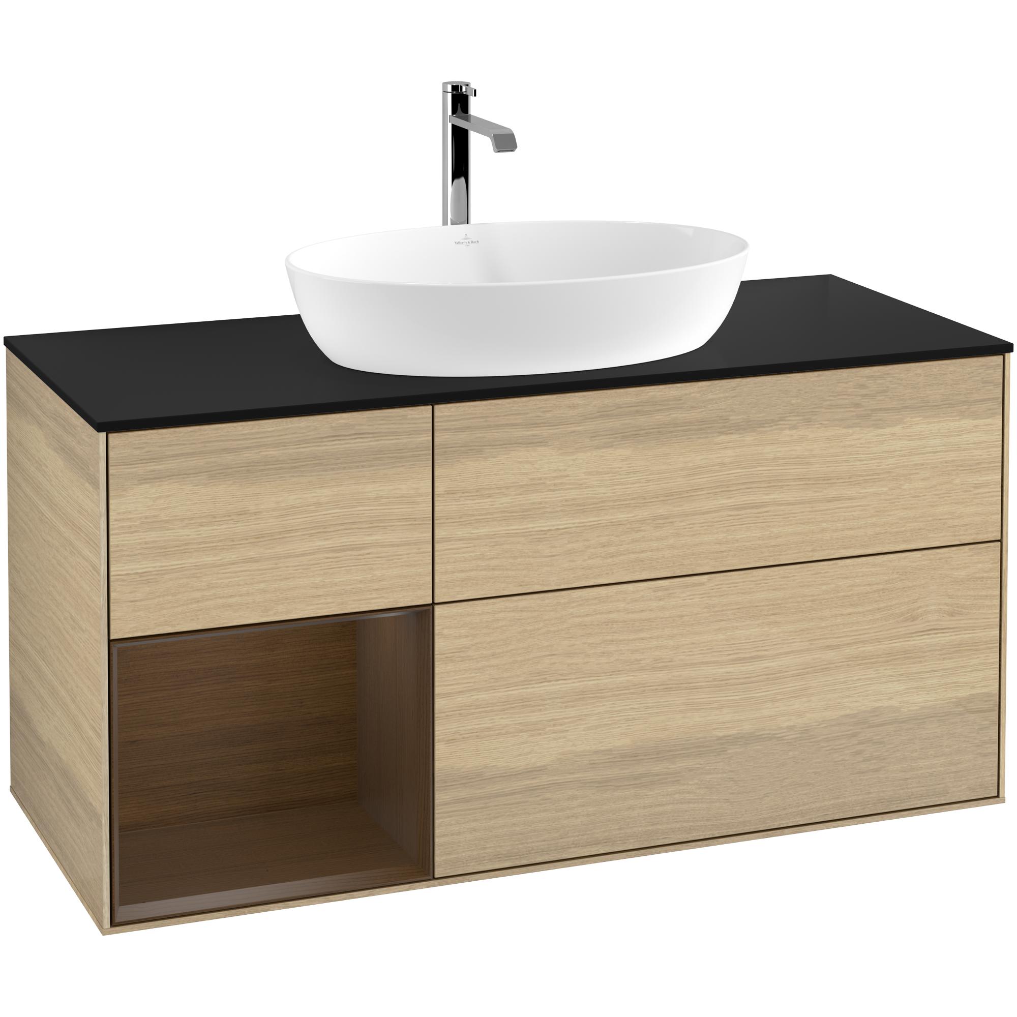 Tvättställsskåp Villeroy & Boch Finion med 3 Lådor Hylla och Bänkskiva för Fristående Tvättställ från Artis & Collaro | badrum - badrumsmobler - tvattstallsskap-och-kommod | KakelKungen