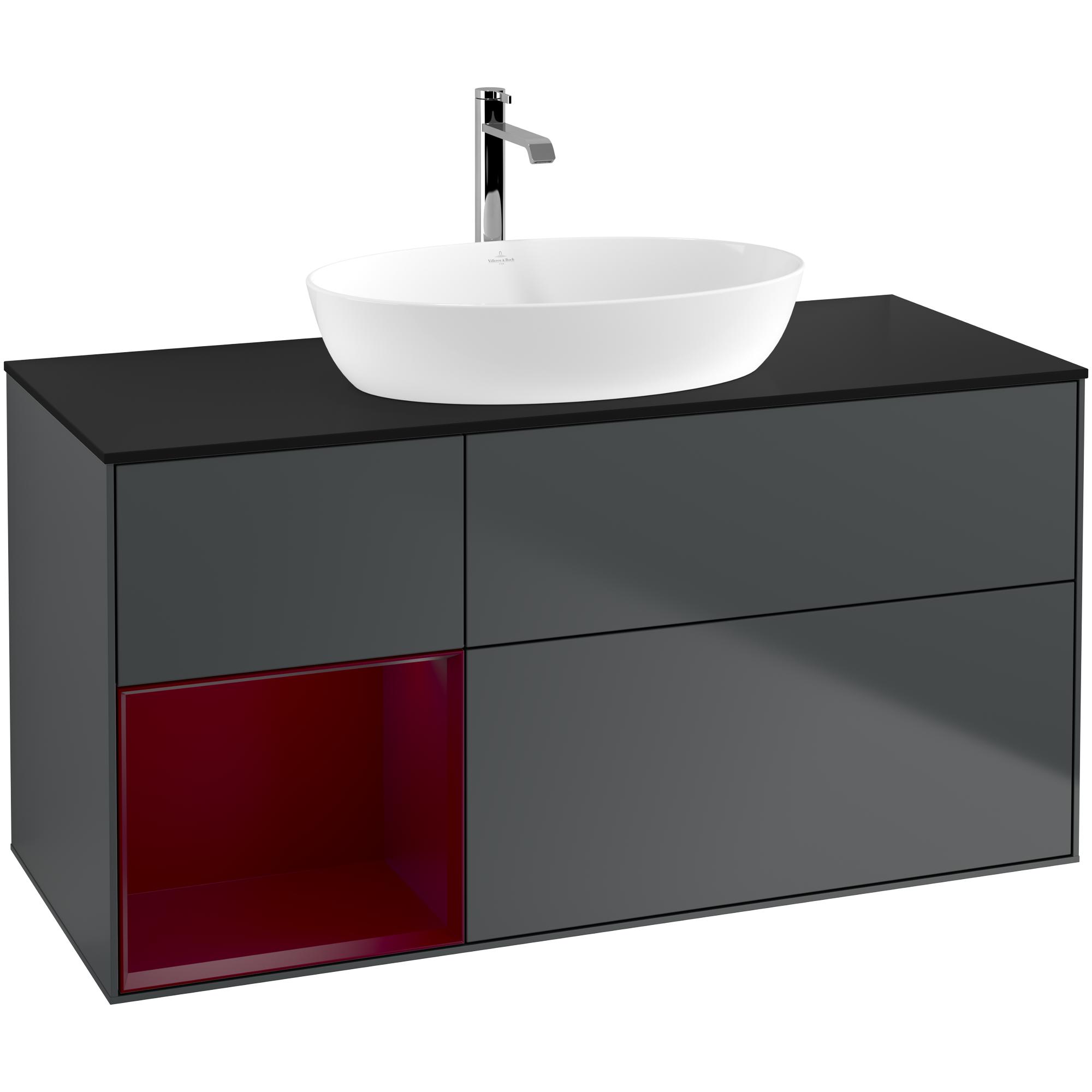 Tvättställsskåp Villeroy & Boch Finion med 3 Lådor Hylla och Bänkskiva för Fristående Tvättställ från Artis & Collaro | badrum - badrumsmobler - tvattstallsskap-och-kommod | KakelKungen