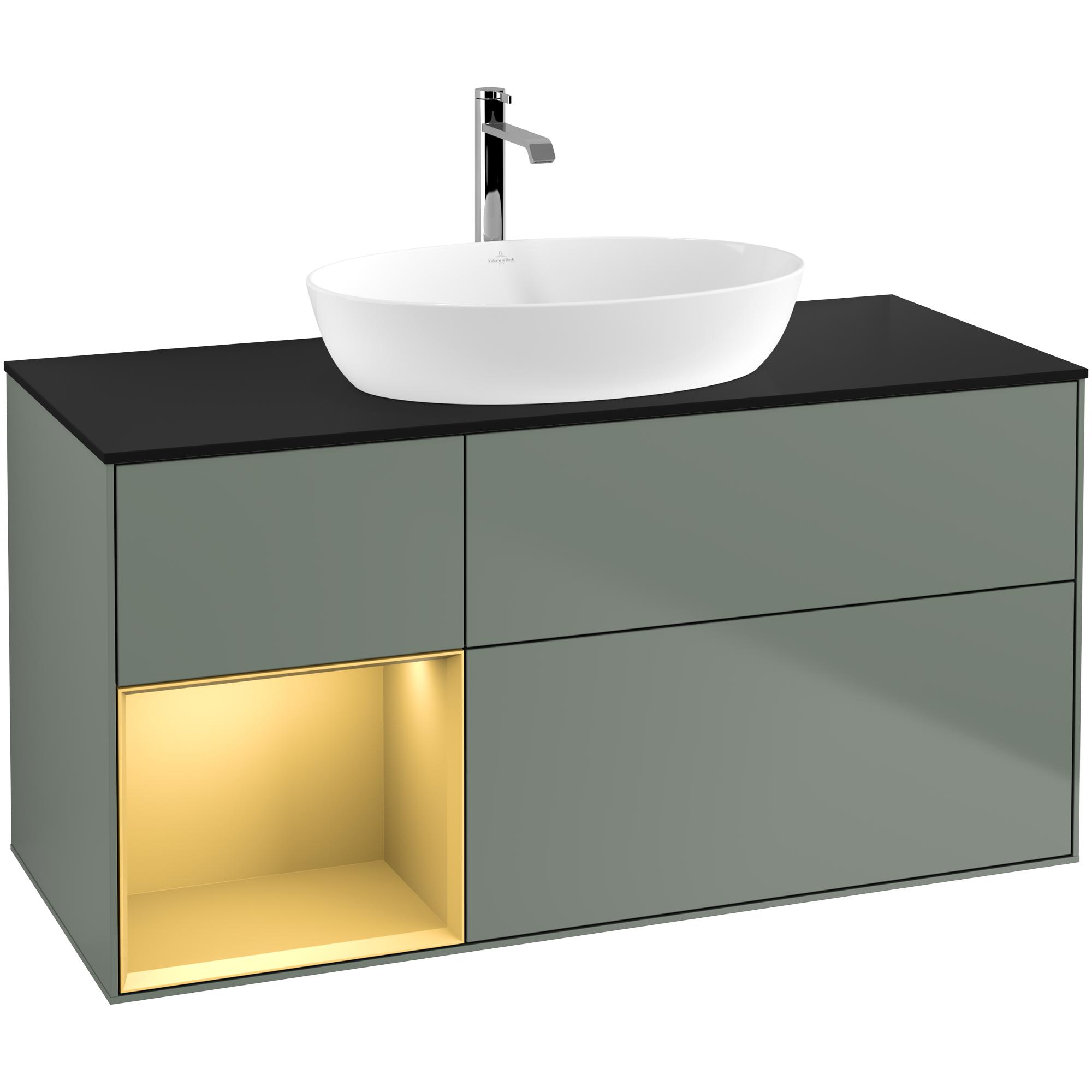 Tvättställsskåp Villeroy & Boch Finion med 3 Lådor Hylla och Bänkskiva för Fristående Tvättställ från Artis & Collaro | badrum - badrumsmobler - tvattstallsskap-och-kommod | KakelKungen