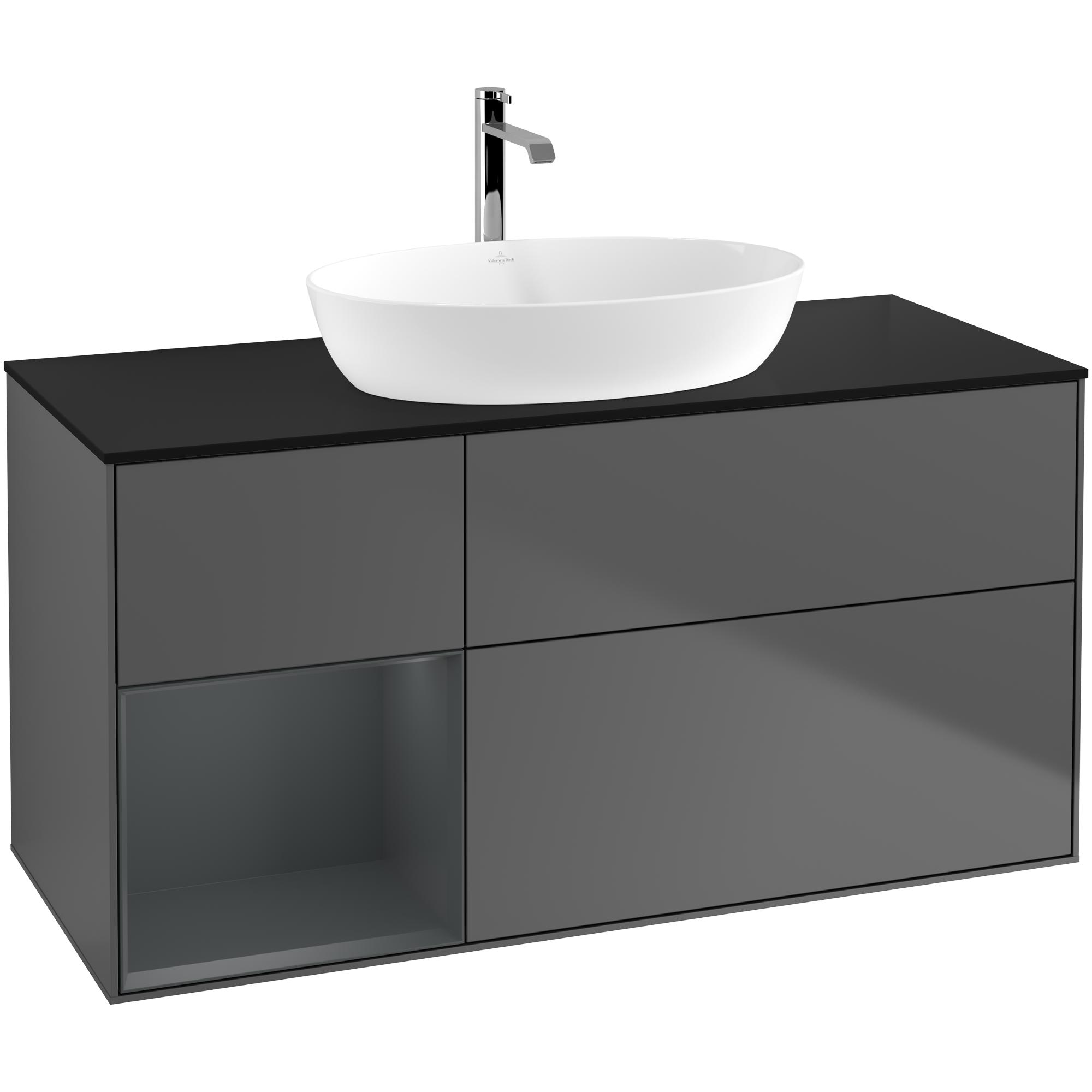 Tvättställsskåp Villeroy & Boch Finion med 3 Lådor Hylla och Bänkskiva för Fristående Tvättställ från Artis & Collaro | badrum - badrumsmobler - tvattstallsskap-och-kommod | KakelKungen