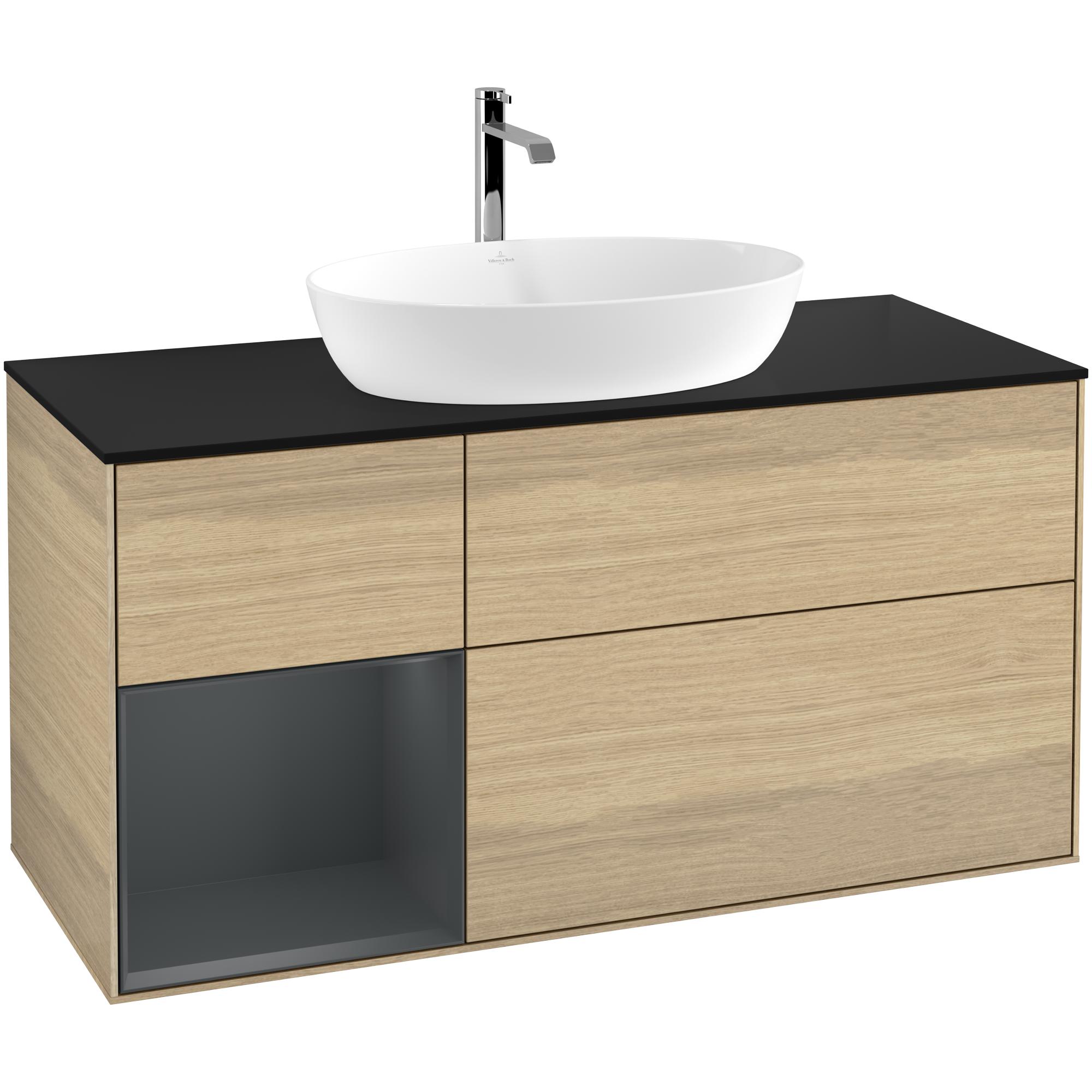 Tvättställsskåp Villeroy & Boch Finion med 3 Lådor Hylla och Bänkskiva för Fristående Tvättställ från Artis & Collaro | badrum - badrumsmobler - tvattstallsskap-och-kommod | KakelKungen