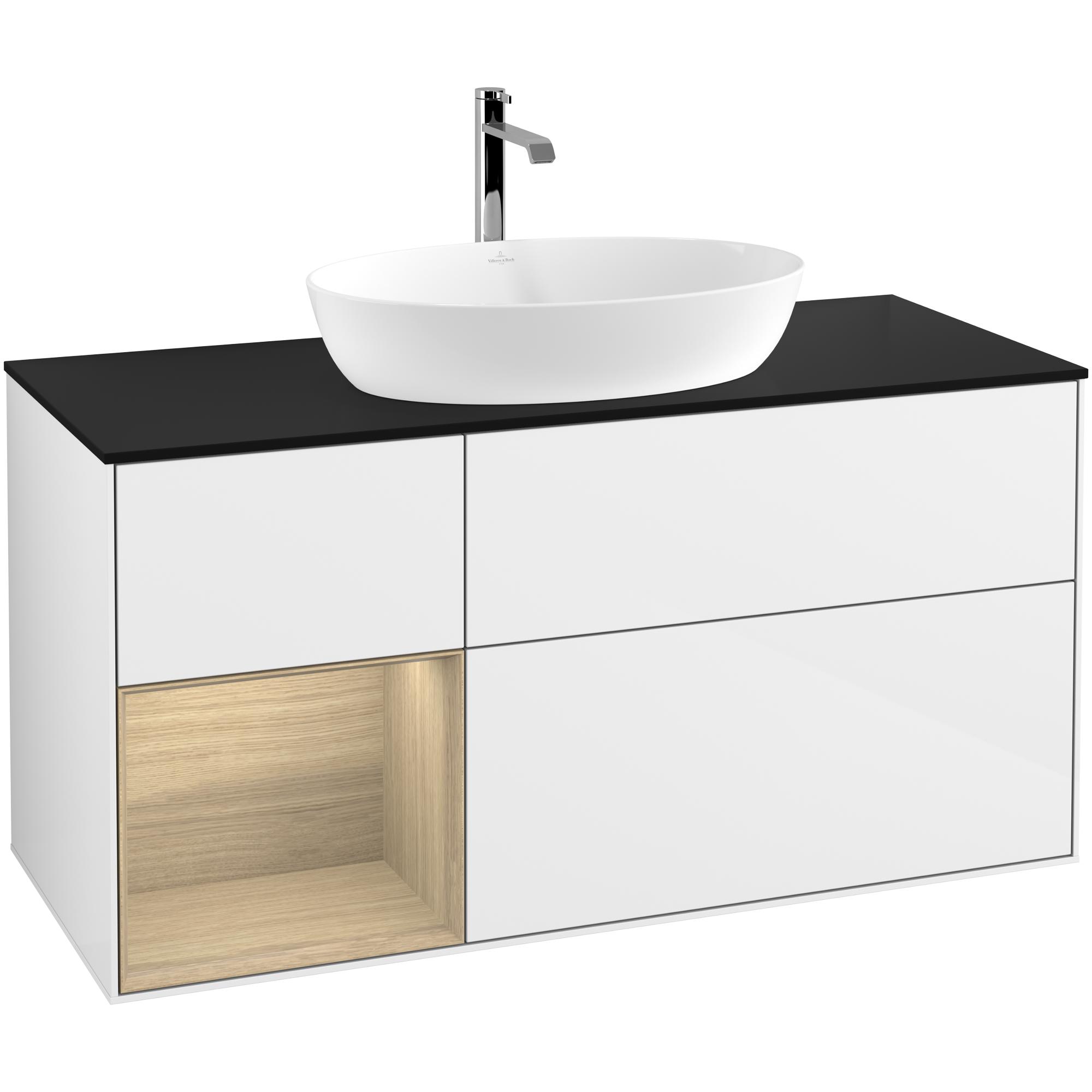 Tvättställsskåp Villeroy & Boch Finion med 3 Lådor Hylla och Bänkskiva för Fristående Tvättställ från Artis & Collaro | badrum - badrumsmobler - tvattstallsskap-och-kommod | KakelKungen