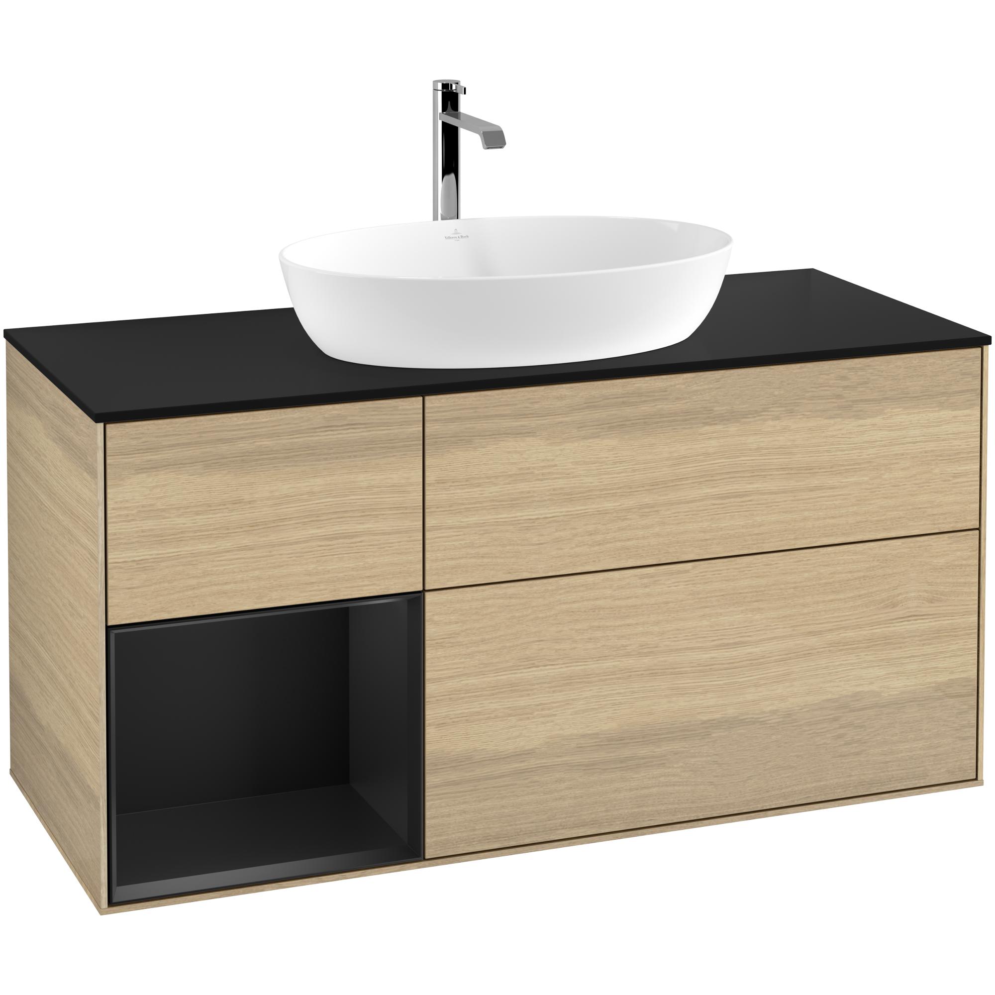 Tvättställsskåp Villeroy & Boch Finion med 3 Lådor Hylla och Bänkskiva för Fristående Tvättställ från Artis & Collaro | badrum - badrumsmobler - tvattstallsskap-och-kommod | KakelKungen