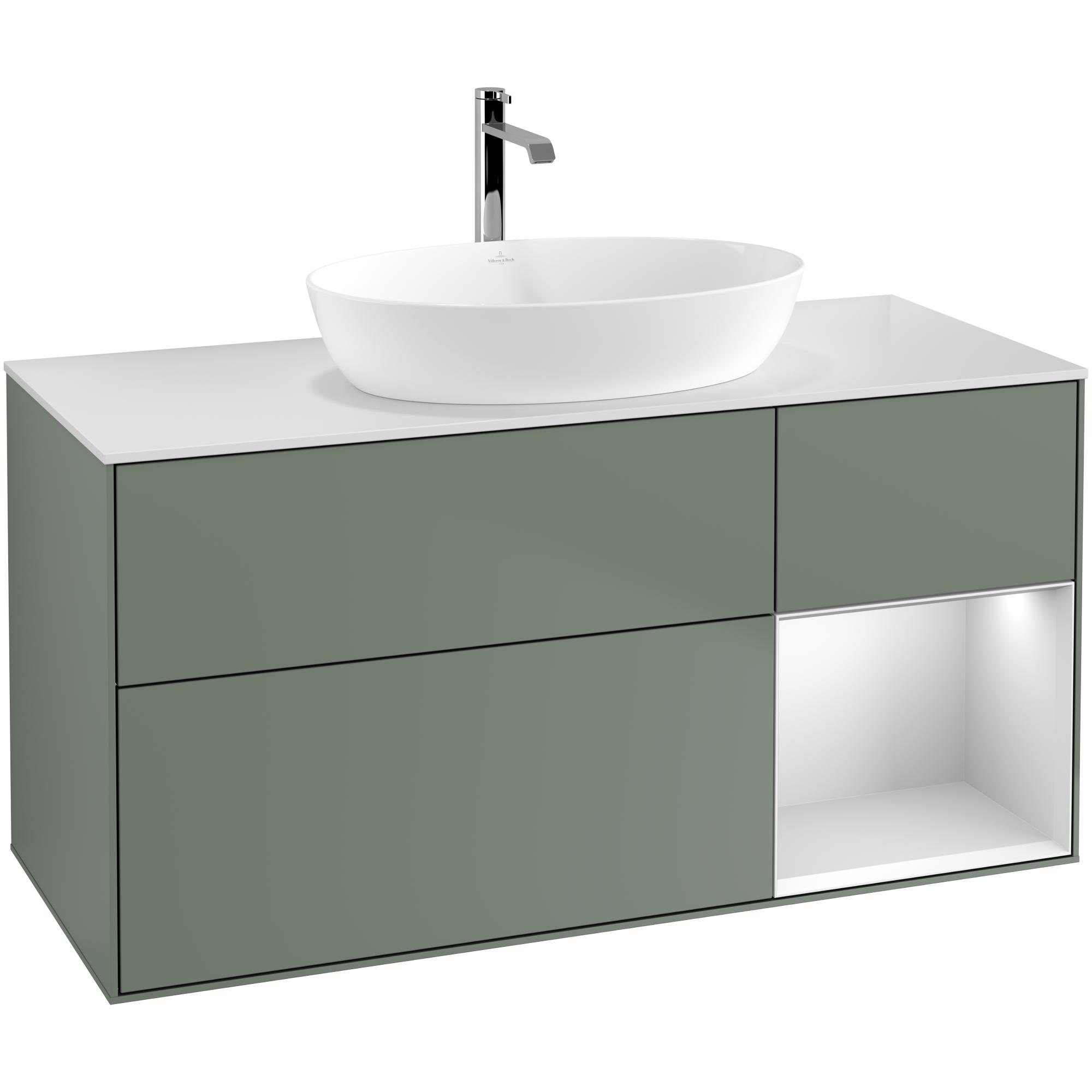 Tvättställsskåp Villeroy & Boch Finion med 3 Lådor Hylla och Bänkskiva för Fristående Tvättställ från Artis & Collaro | badrum - badrumsmobler - tvattstallsskap-och-kommod | KakelKungen