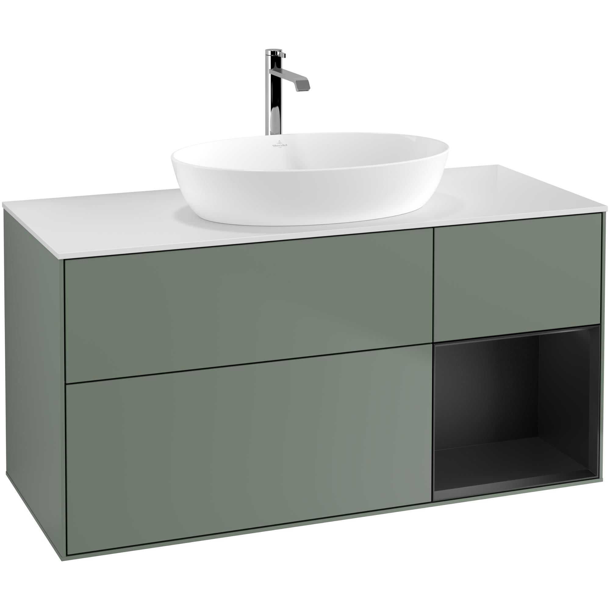 Tvättställsskåp Villeroy & Boch Finion med 3 Lådor Hylla och Bänkskiva för Fristående Tvättställ från Artis & Collaro | badrum - badrumsmobler - tvattstallsskap-och-kommod | KakelKungen