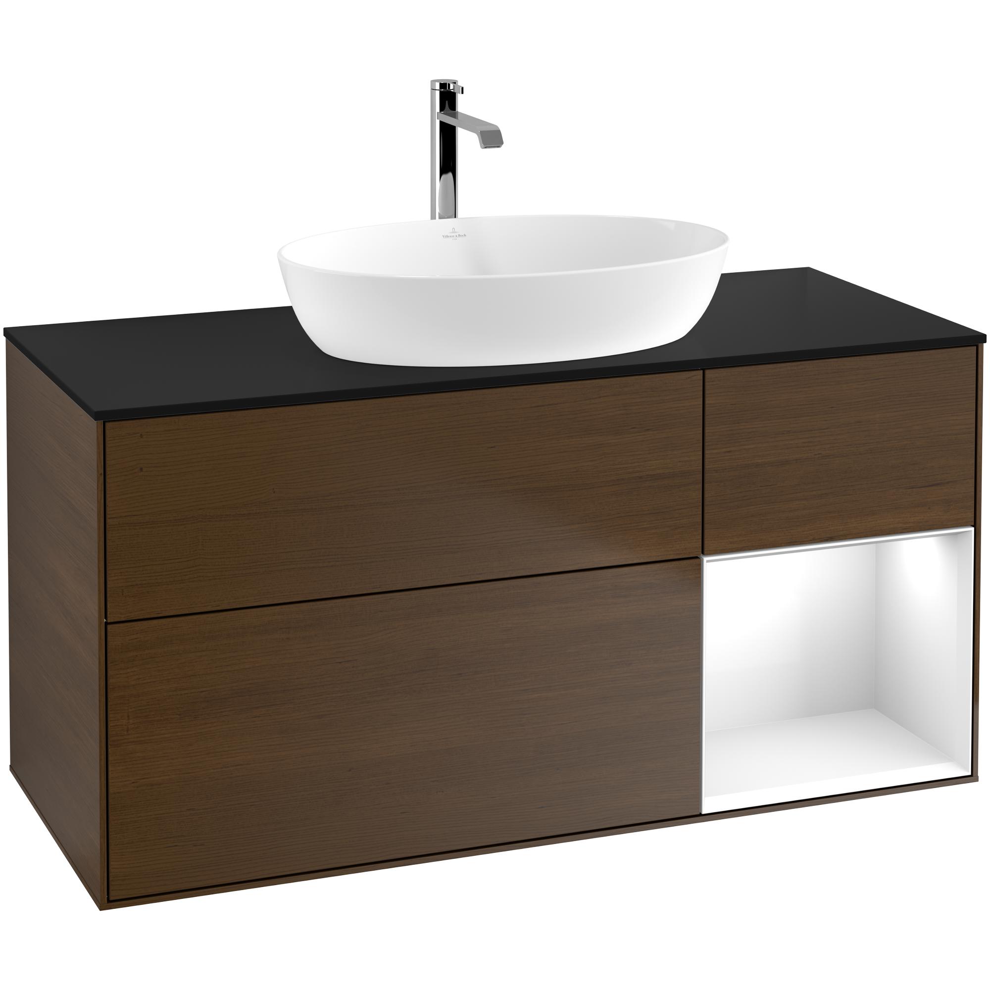 Tvättställsskåp Villeroy & Boch Finion med 3 Lådor Hylla och Bänkskiva för Fristående Tvättställ från Artis & Collaro | badrum - badrumsmobler - tvattstallsskap-och-kommod | KakelKungen