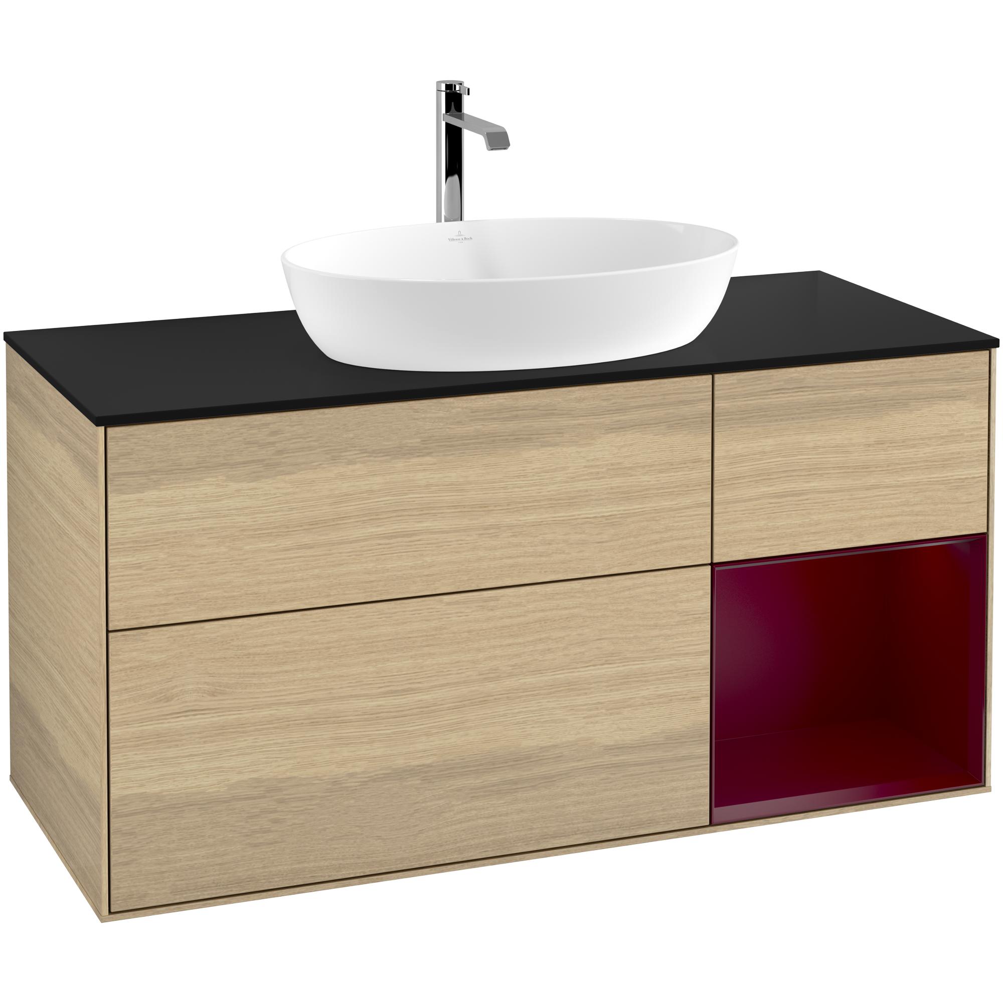 Tvättställsskåp Villeroy & Boch Finion med 3 Lådor Hylla och Bänkskiva för Fristående Tvättställ från Artis & Collaro | badrum - badrumsmobler - tvattstallsskap-och-kommod | KakelKungen