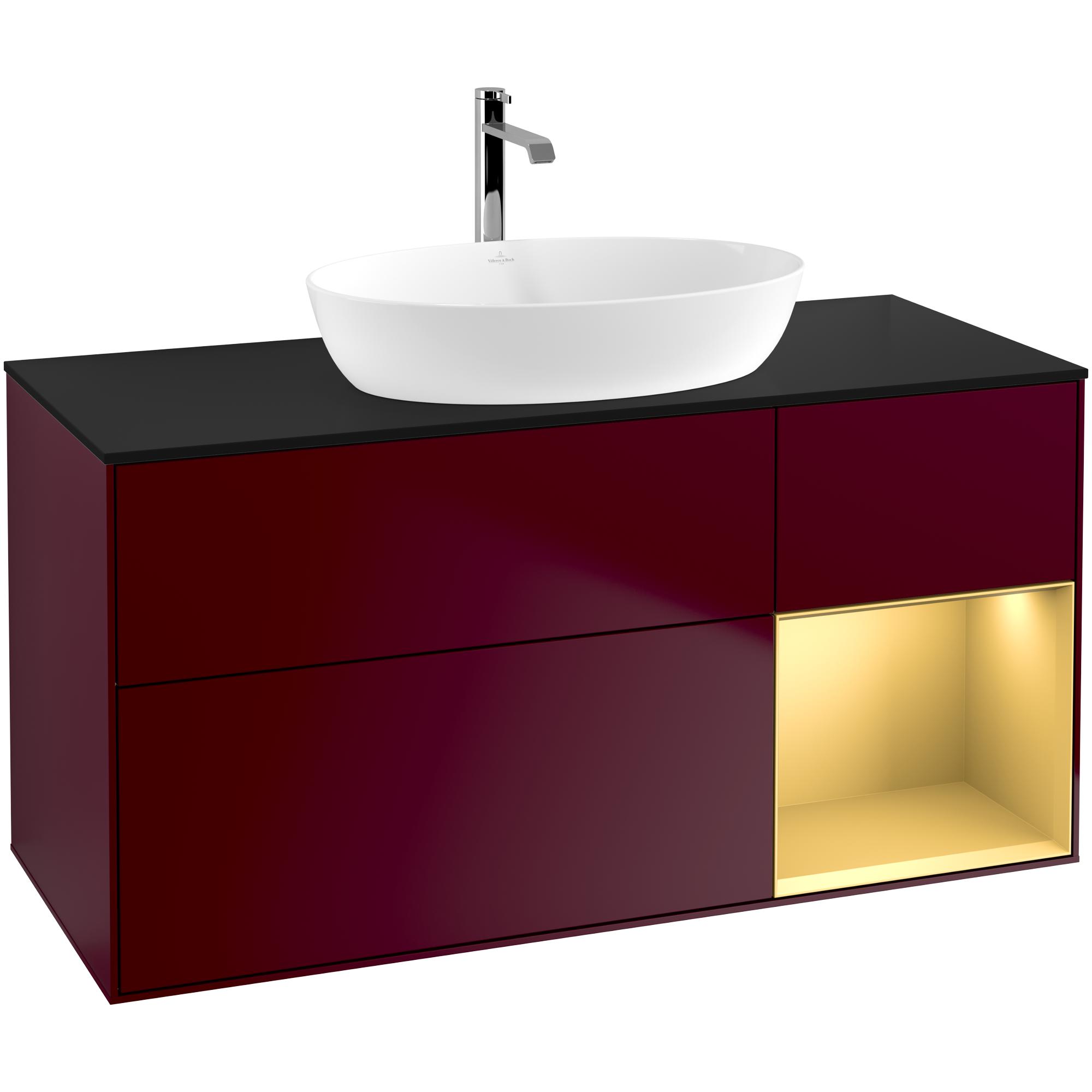 Tvättställsskåp Villeroy & Boch Finion med 3 Lådor Hylla och Bänkskiva för Fristående Tvättställ från Artis & Collaro | badrum - badrumsmobler - tvattstallsskap-och-kommod | KakelKungen