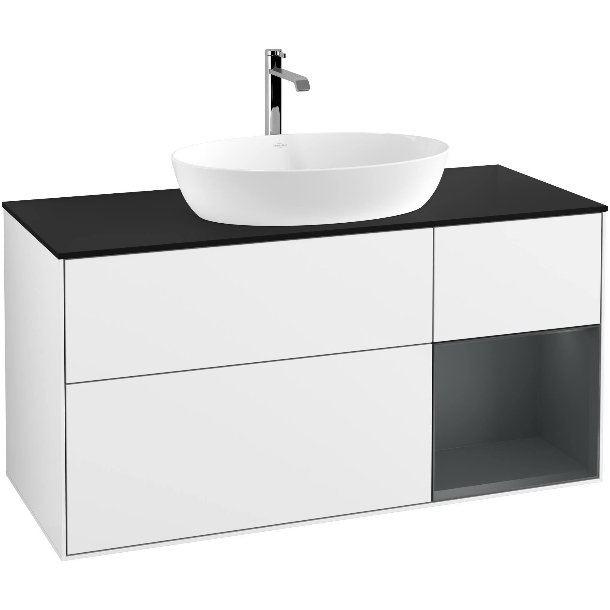 Tvättställsskåp Villeroy & Boch Finion med 3 Lådor Hylla och Bänkskiva för Fristående Tvättställ från Artis & Collaro | badrum - badrumsmobler - tvattstallsskap-och-kommod | KakelKungen