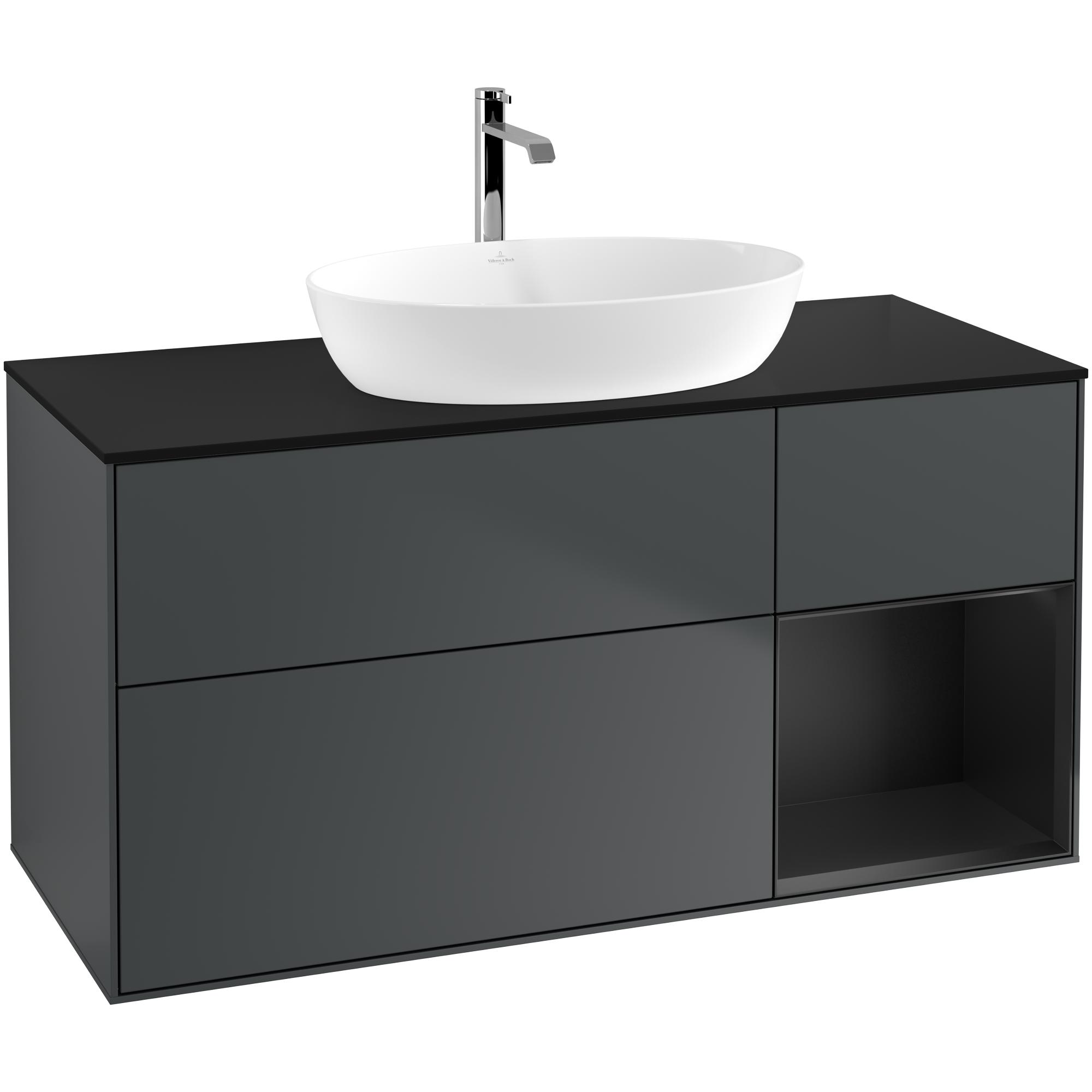 Tvättställsskåp Villeroy & Boch Finion med 3 Lådor Hylla och Bänkskiva för Fristående Tvättställ från Artis & Collaro | badrum - badrumsmobler - tvattstallsskap-och-kommod | KakelKungen