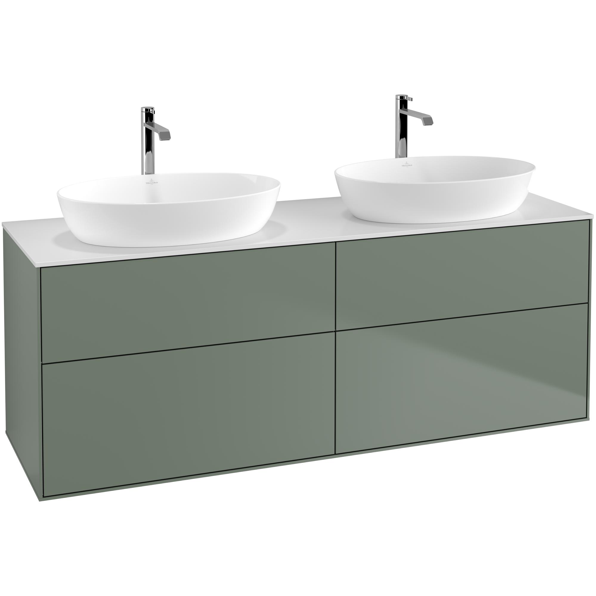 Tvättställsskåp Villeroy & Boch Finion med 4 Lådor och Bänkskiva för Två Fristående Tvättställ från Artis & Collaro