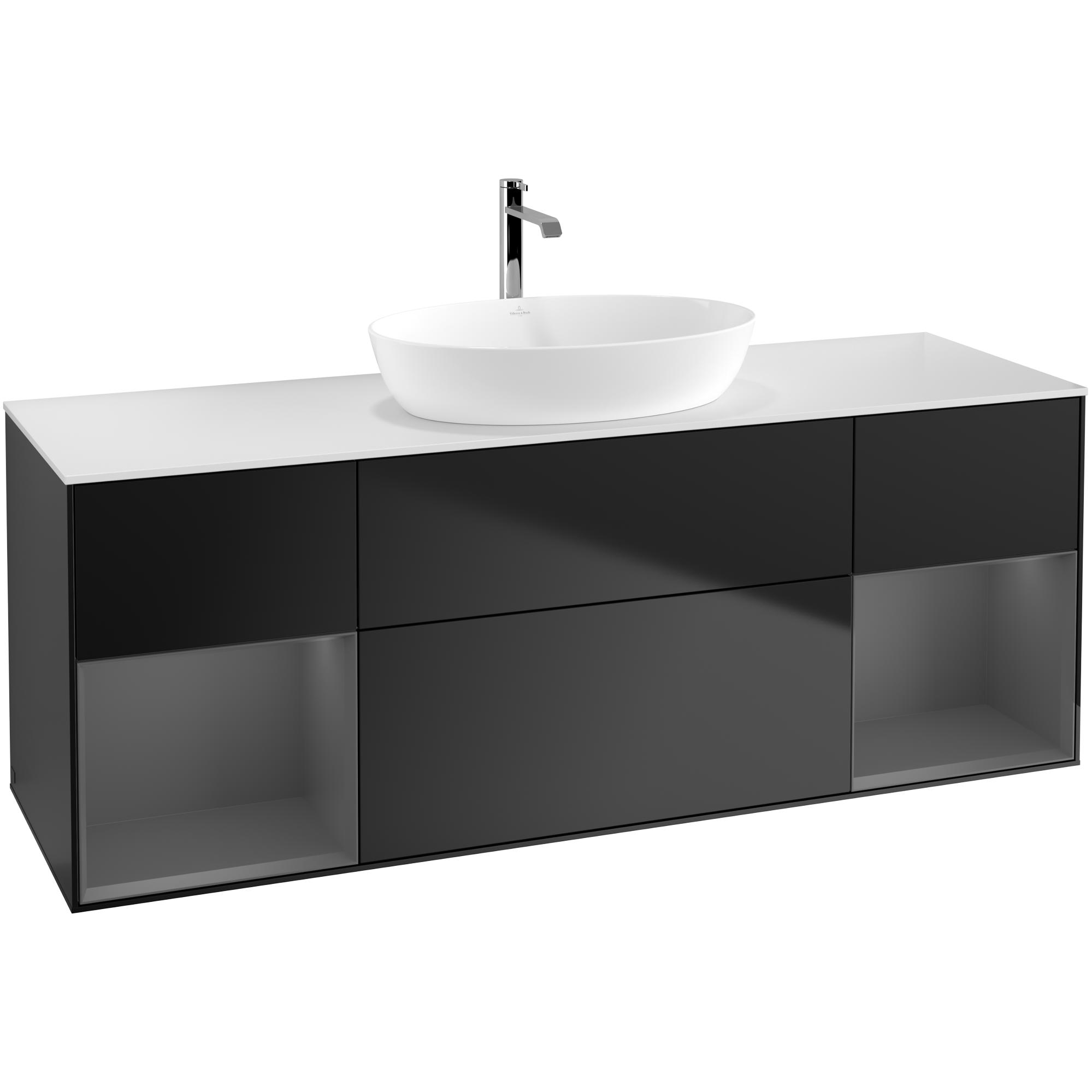 Tvättställsskåp Villeroy & Boch Finion med Två Hyllor och Bänkskiva för Fristående Tvättställ från Artis & Collaro | badrum - badrumsmobler - tvattstallsskap-och-kommod | KakelKungen