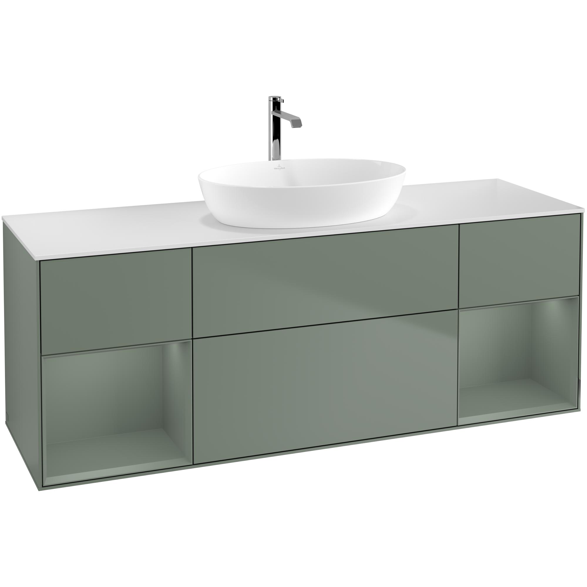 Tvättställsskåp Villeroy & Boch Finion med Två Hyllor och Bänkskiva för Fristående Tvättställ från Artis & Collaro | badrum - badrumsmobler - tvattstallsskap-och-kommod | KakelKungen