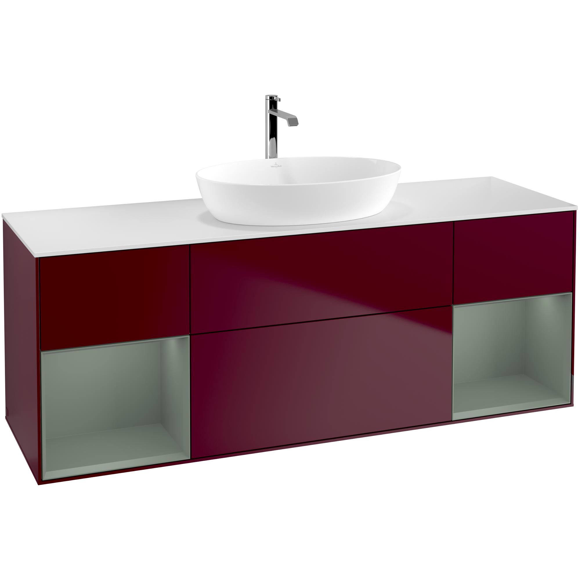 Tvättställsskåp Villeroy & Boch Finion med Två Hyllor och Bänkskiva för Fristående Tvättställ från Artis & Collaro | badrum - badrumsmobler - tvattstallsskap-och-kommod | KakelKungen