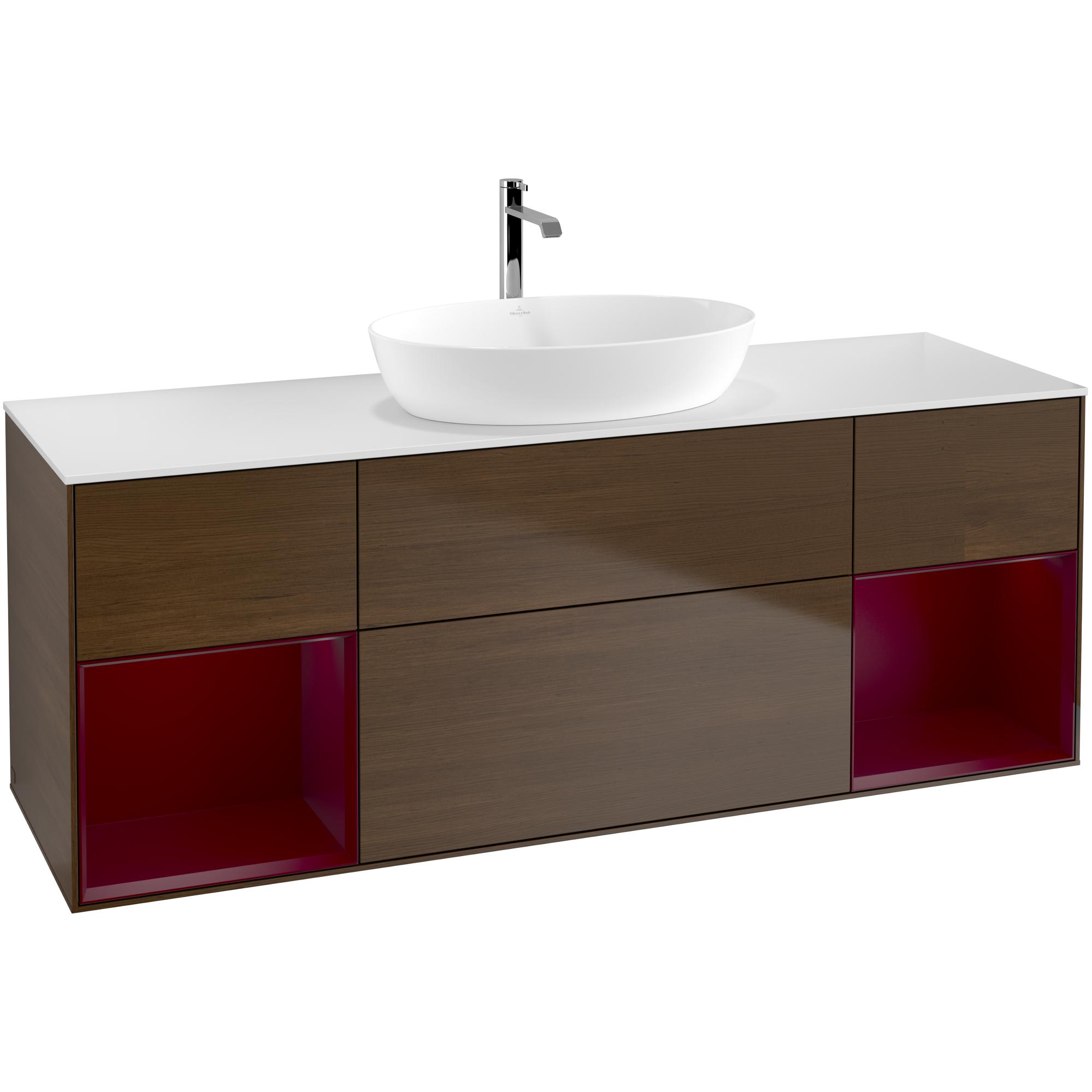 Tvättställsskåp Villeroy & Boch Finion med Två Hyllor och Bänkskiva för Fristående Tvättställ från Artis & Collaro | badrum - badrumsmobler - tvattstallsskap-och-kommod | KakelKungen