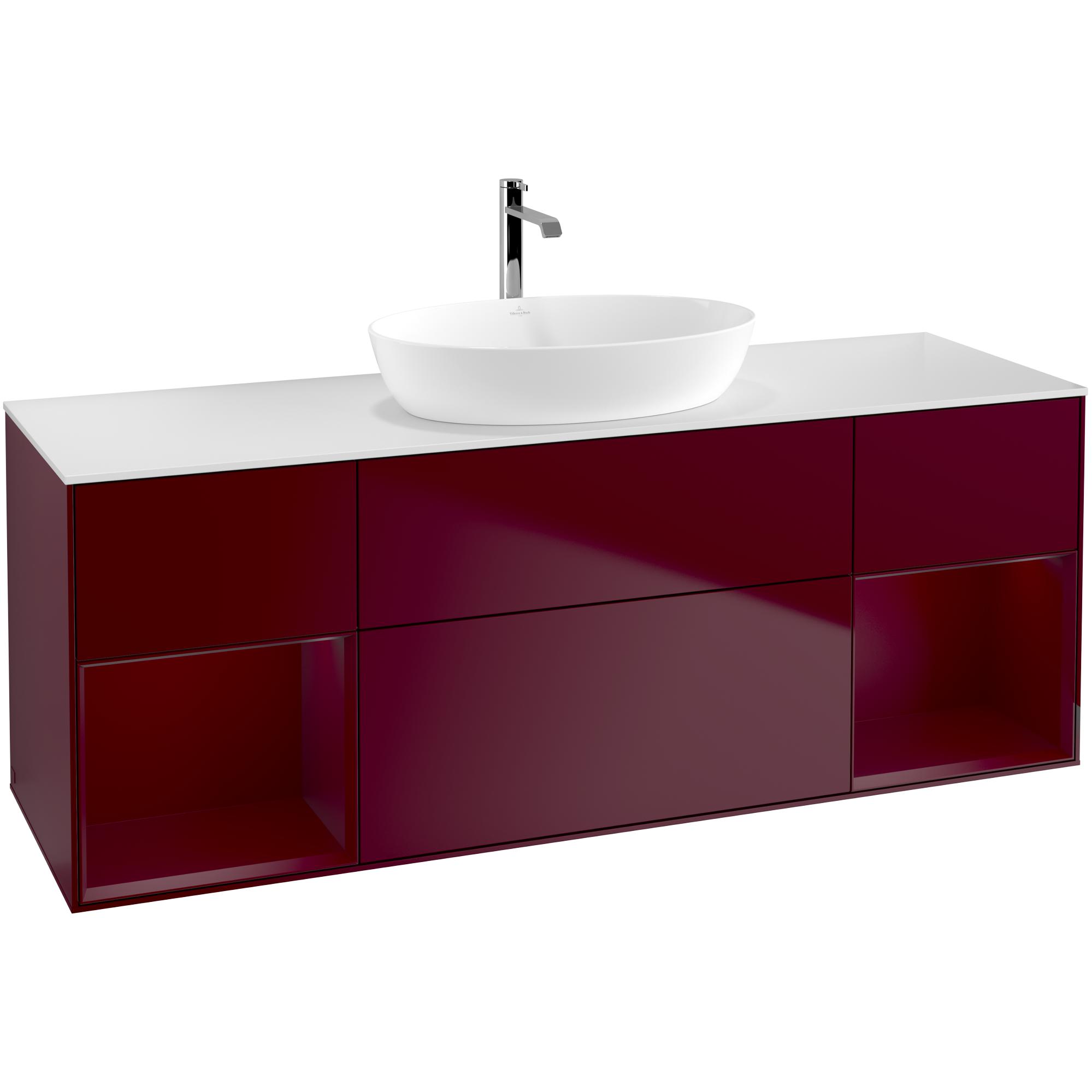 Tvättställsskåp Villeroy & Boch Finion med Två Hyllor och Bänkskiva för Fristående Tvättställ från Artis & Collaro | badrum - badrumsmobler - tvattstallsskap-och-kommod | KakelKungen