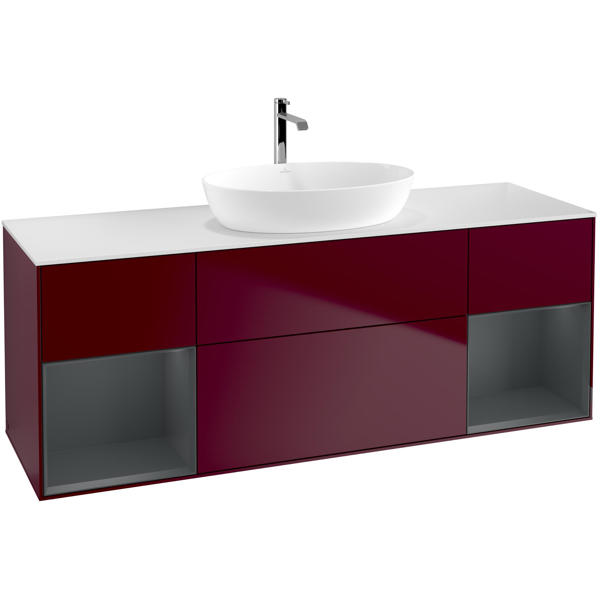 Tvättställsskåp Villeroy & Boch Finion med Två Hyllor och Bänkskiva för Fristående Tvättställ från Artis & Collaro | badrum - badrumsmobler - tvattstallsskap-och-kommod | KakelKungen