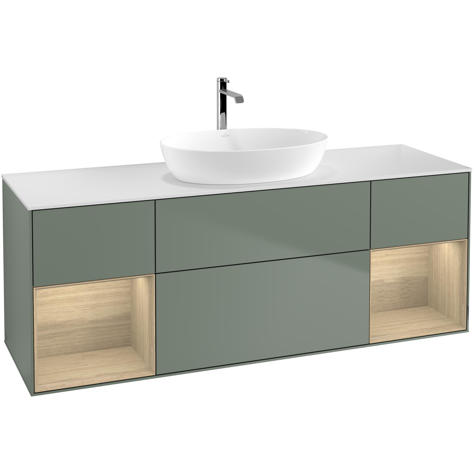 Tvättställsskåp Villeroy & Boch Finion med Två Hyllor och Bänkskiva för Fristående Tvättställ från Artis & Collaro | badrum - badrumsmobler - tvattstallsskap-och-kommod | KakelKungen