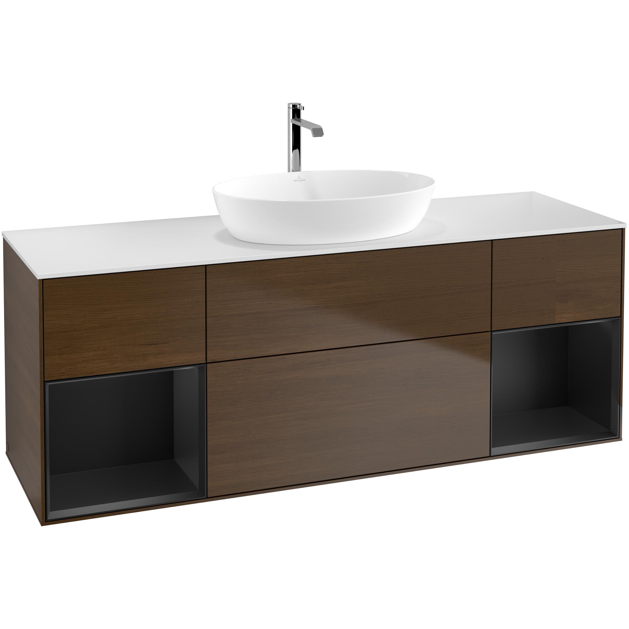 Tvättställsskåp Villeroy & Boch Finion med Två Hyllor och Bänkskiva för Fristående Tvättställ från Artis & Collaro | badrum - badrumsmobler - tvattstallsskap-och-kommod | KakelKungen