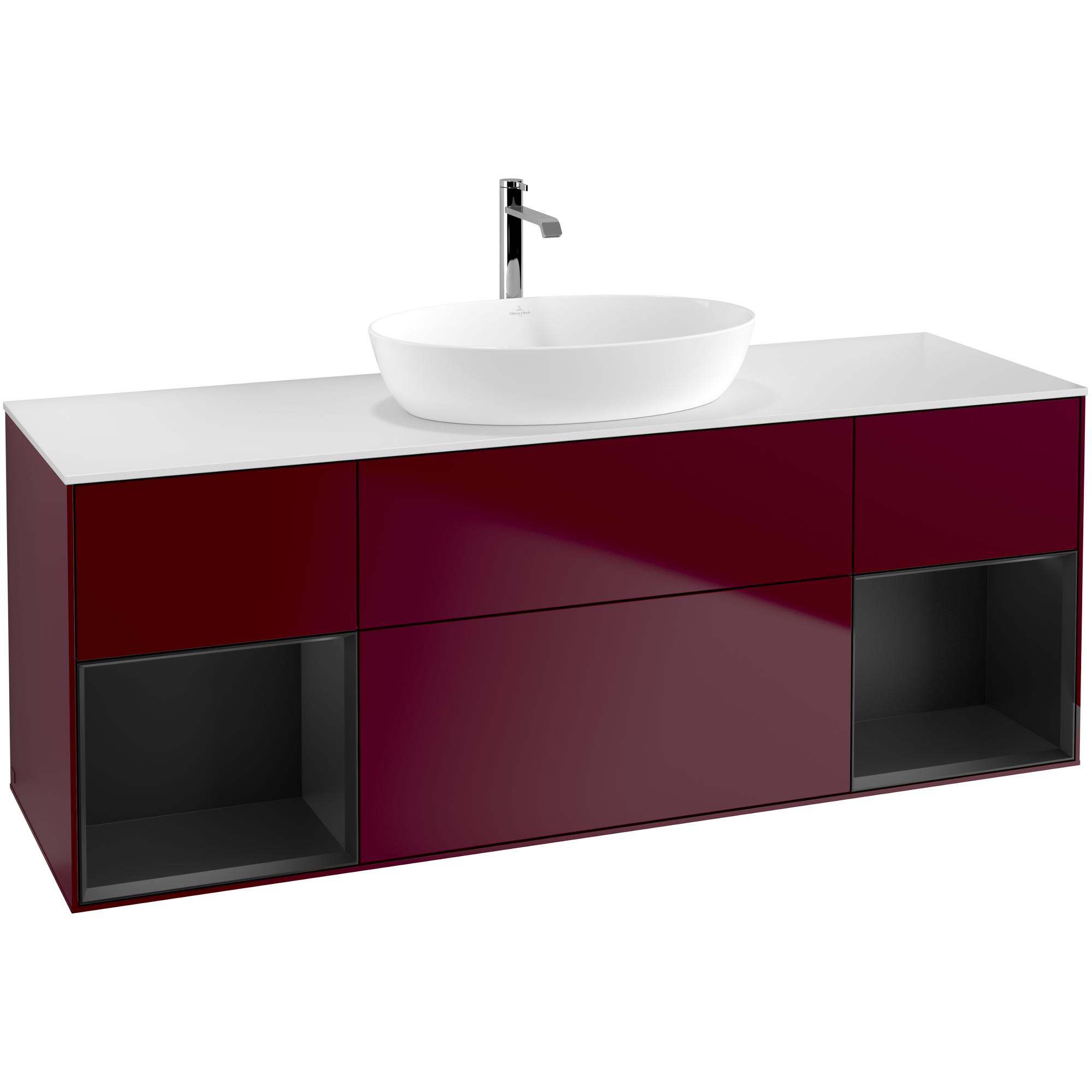 Tvättställsskåp Villeroy & Boch Finion med Två Hyllor och Bänkskiva för Fristående Tvättställ från Artis & Collaro | badrum - badrumsmobler - tvattstallsskap-och-kommod | KakelKungen