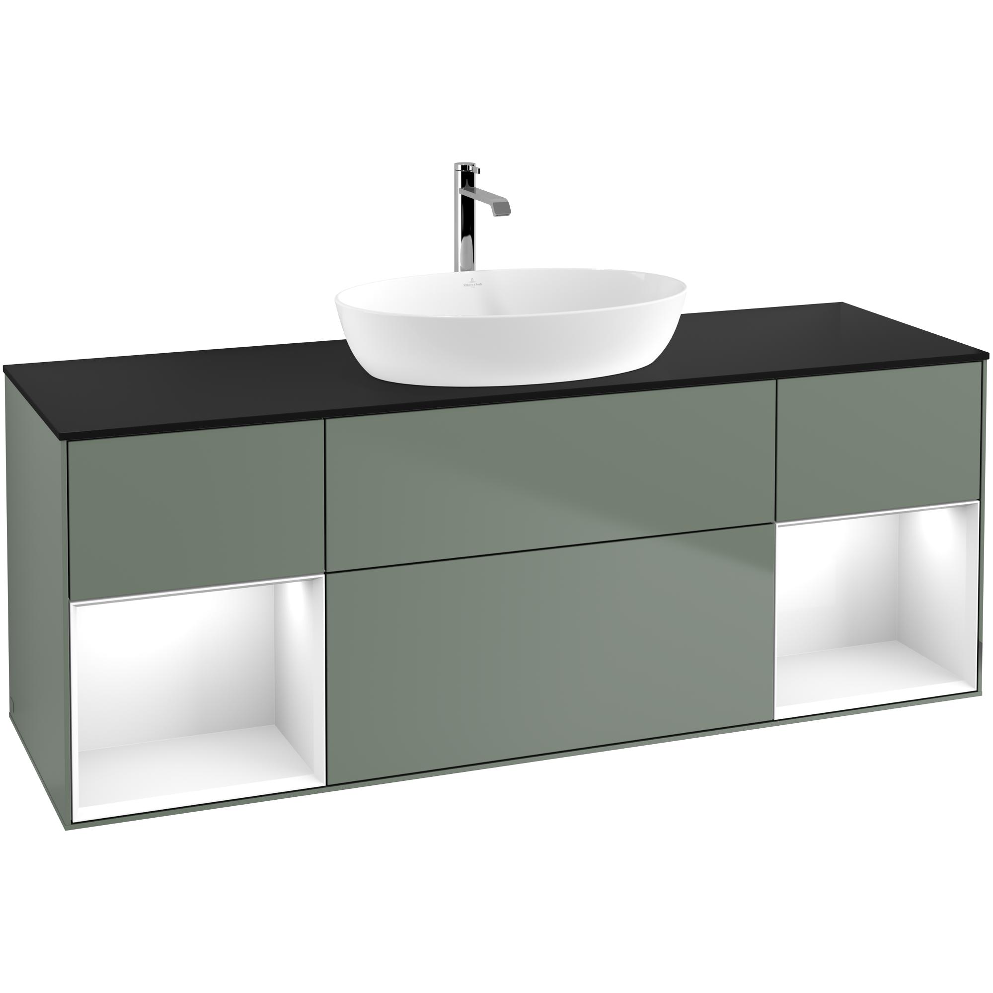 Tvättställsskåp Villeroy & Boch Finion med Två Hyllor och Bänkskiva för Fristående Tvättställ från Artis & Collaro | badrum - badrumsmobler - tvattstallsskap-och-kommod | KakelKungen