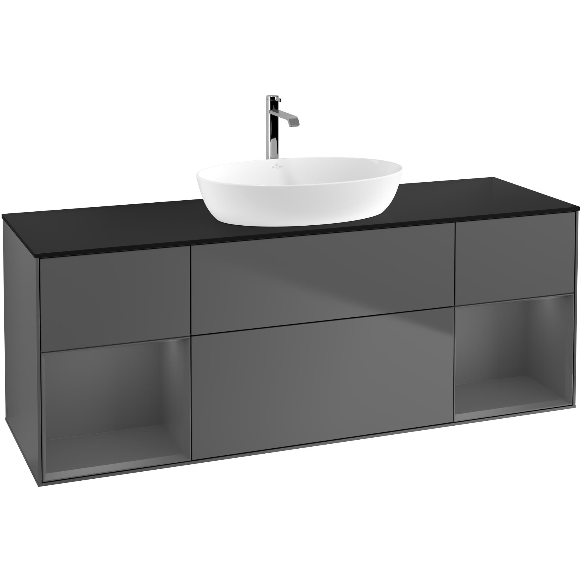 Tvättställsskåp Villeroy & Boch Finion med Två Hyllor och Bänkskiva för Fristående Tvättställ från Artis & Collaro | badrum - badrumsmobler - tvattstallsskap-och-kommod | KakelKungen